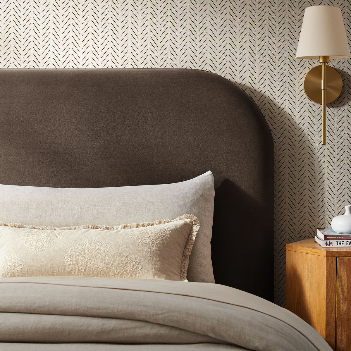 Keynote Stain-Resistant Performance Velvet Headboard