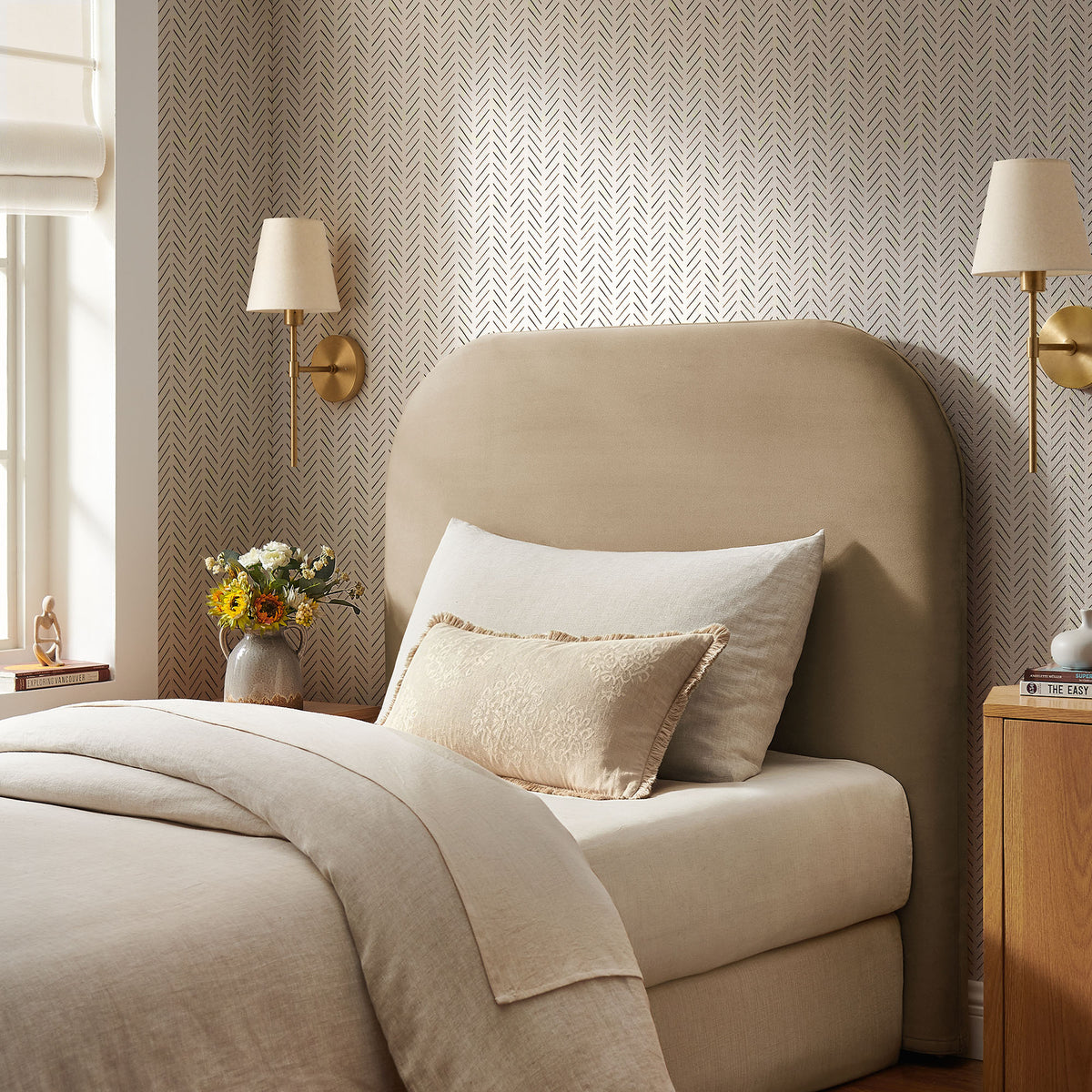 Keynote Stain-Resistant Performance Velvet Headboard