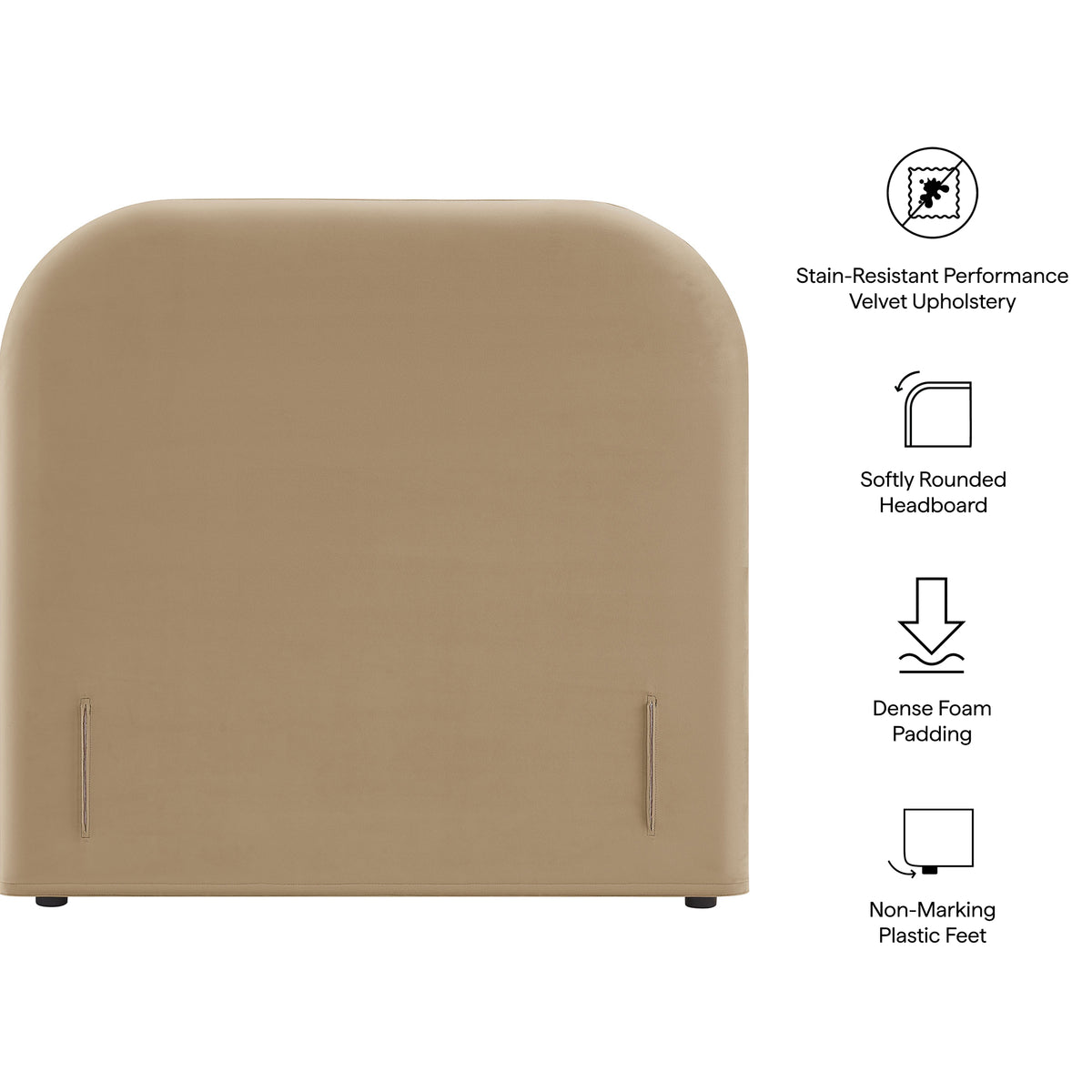 Keynote Stain-Resistant Performance Velvet Headboard