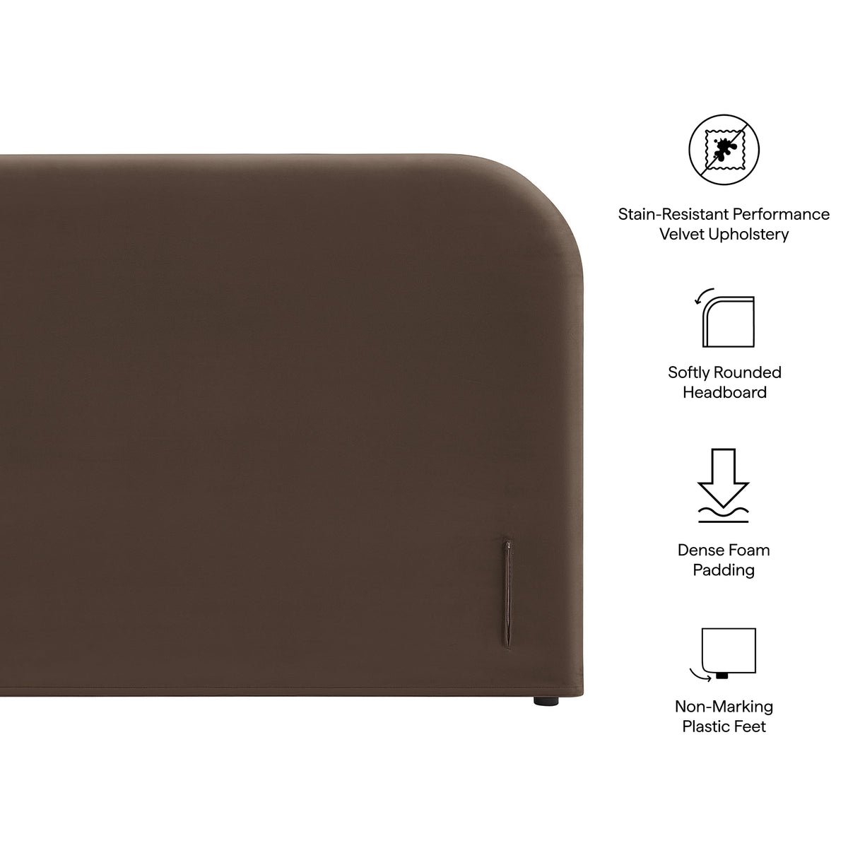 Keynote Stain-Resistant Performance Velvet Headboard