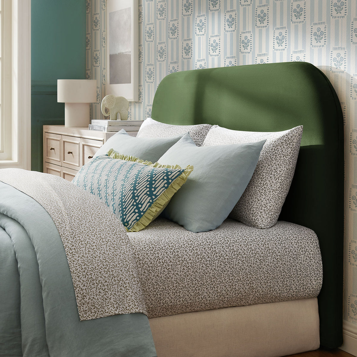 Keynote Stain-Resistant Performance Velvet Headboard