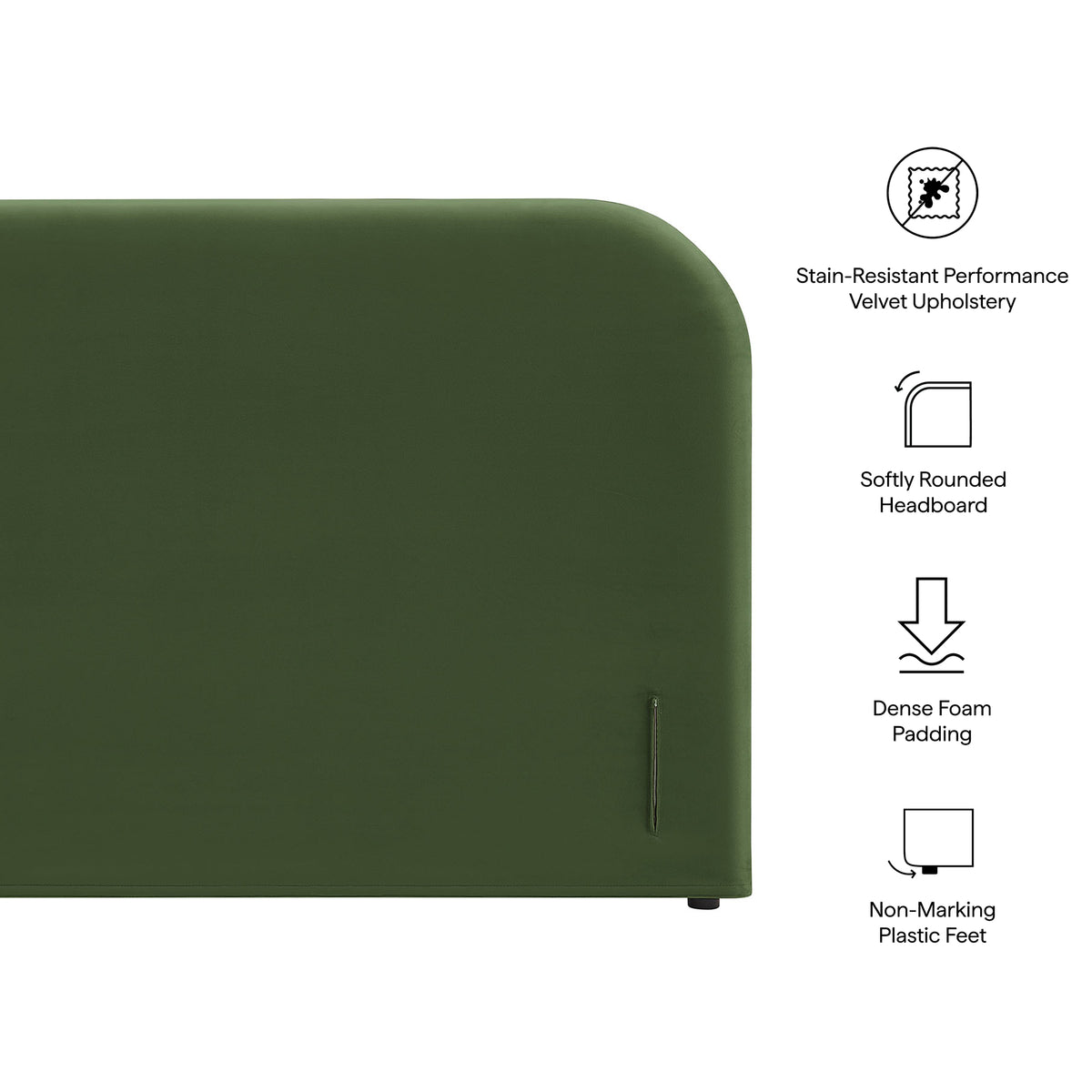 Keynote Stain-Resistant Performance Velvet Headboard