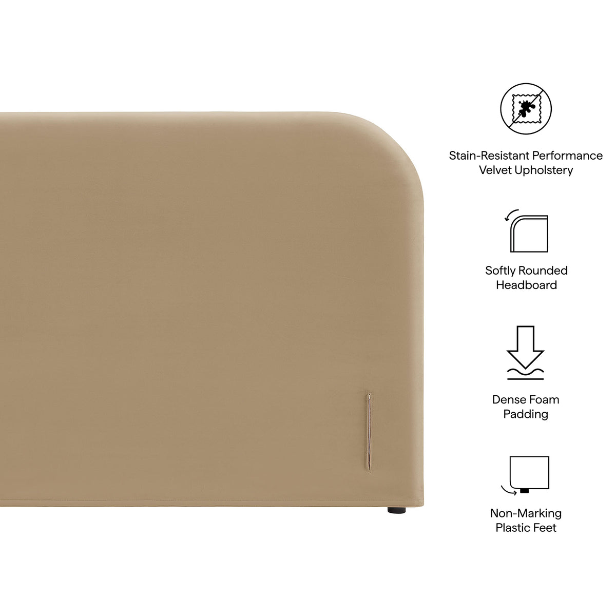 Keynote Stain-Resistant Performance Velvet Headboard