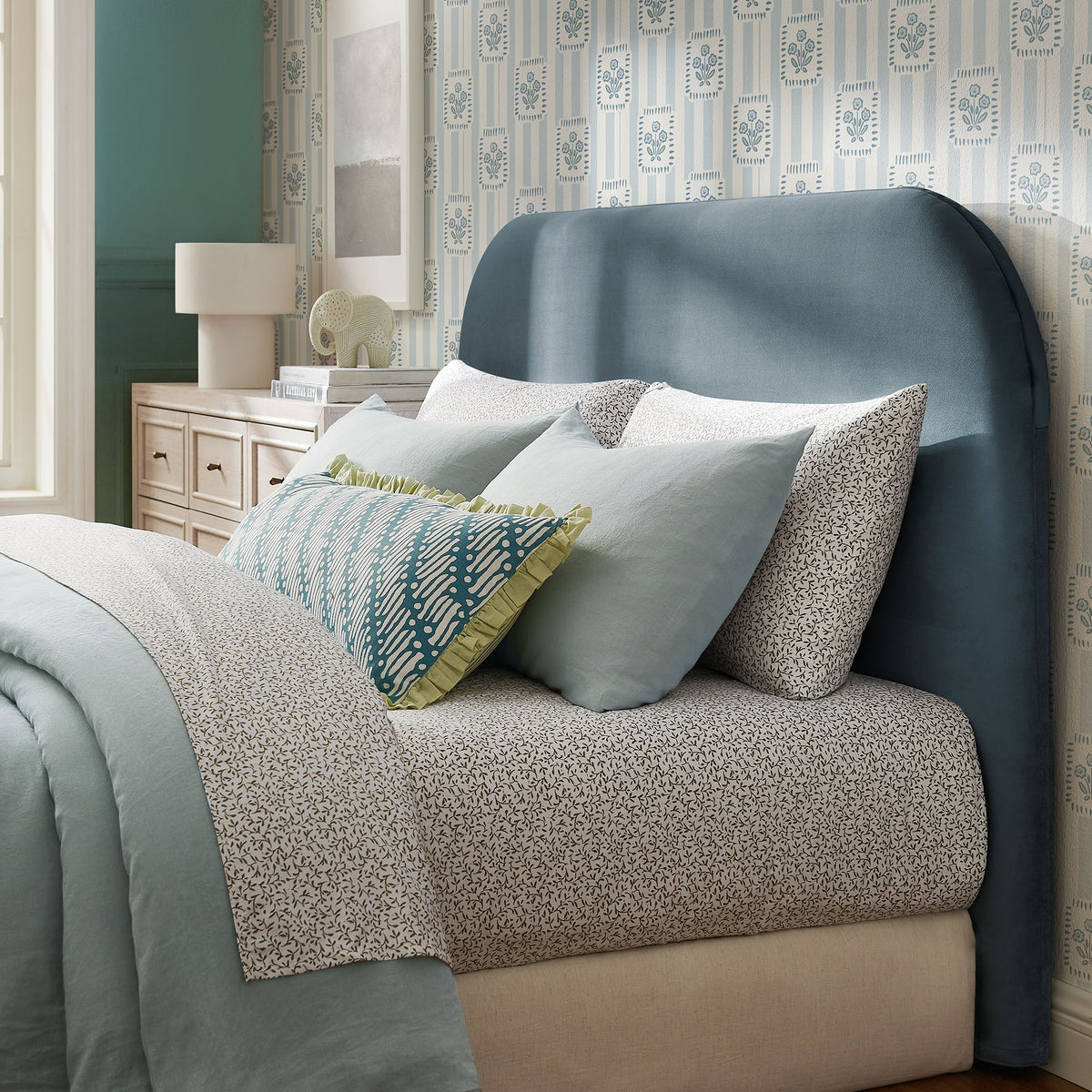 Keynote Stain-Resistant Performance Velvet Headboard