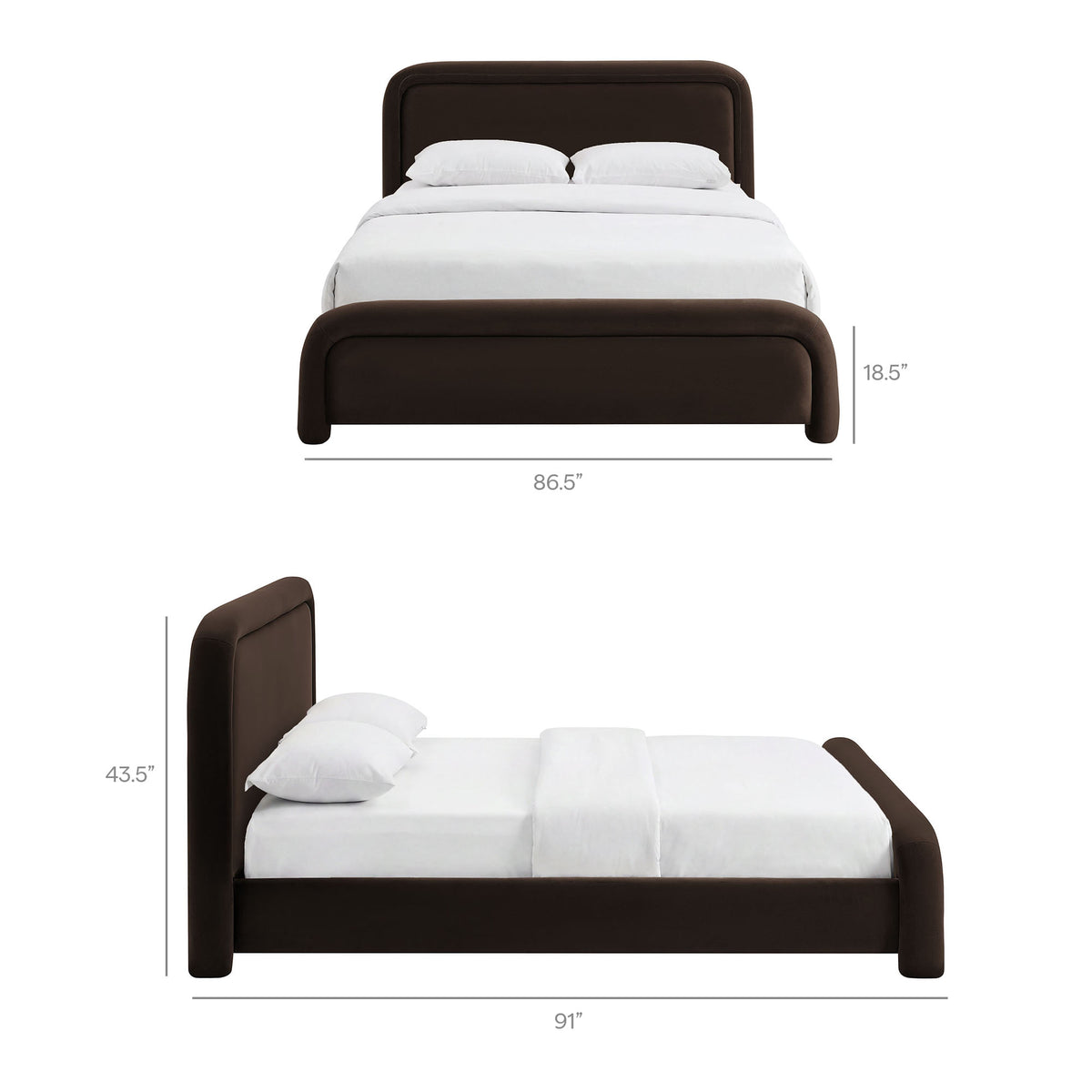 Beck Performance Velvet Platform Bed