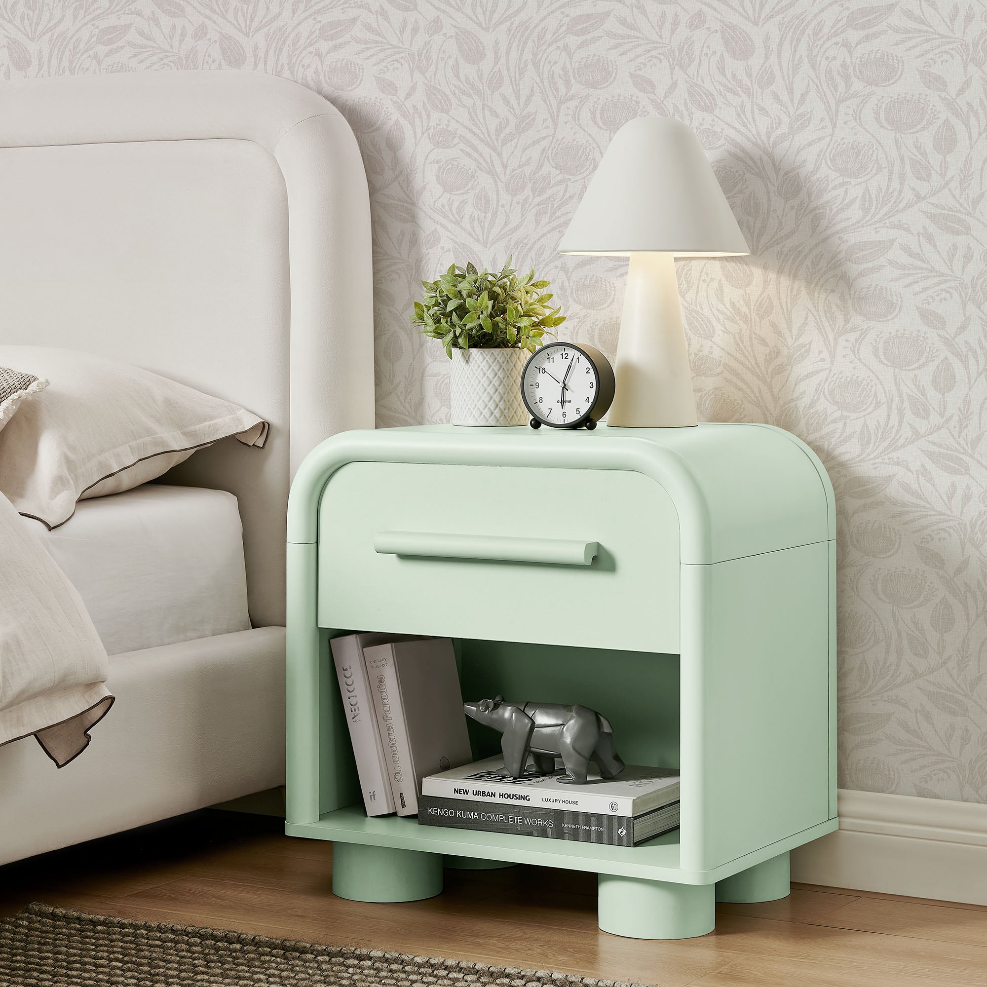 Bellamy Curved 1-Drawer Nightstand