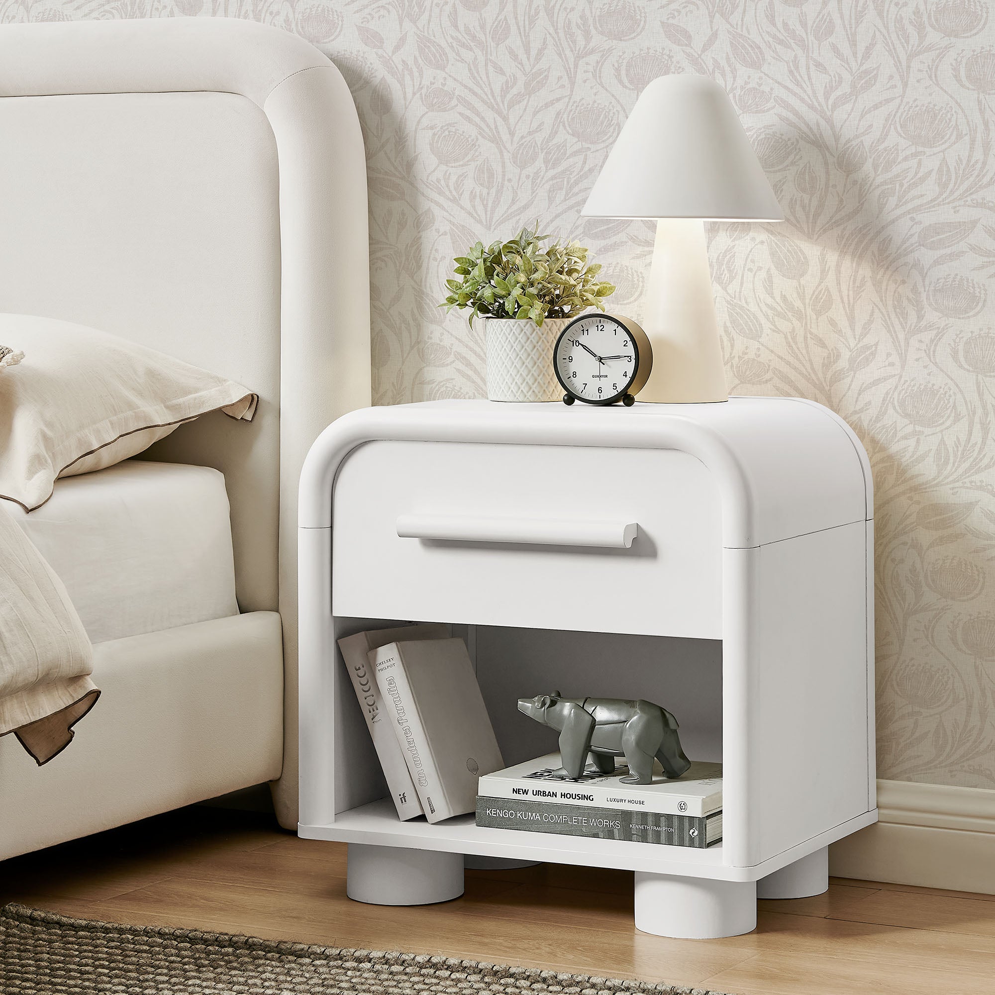 Bellamy Curved 1-Drawer Nightstand