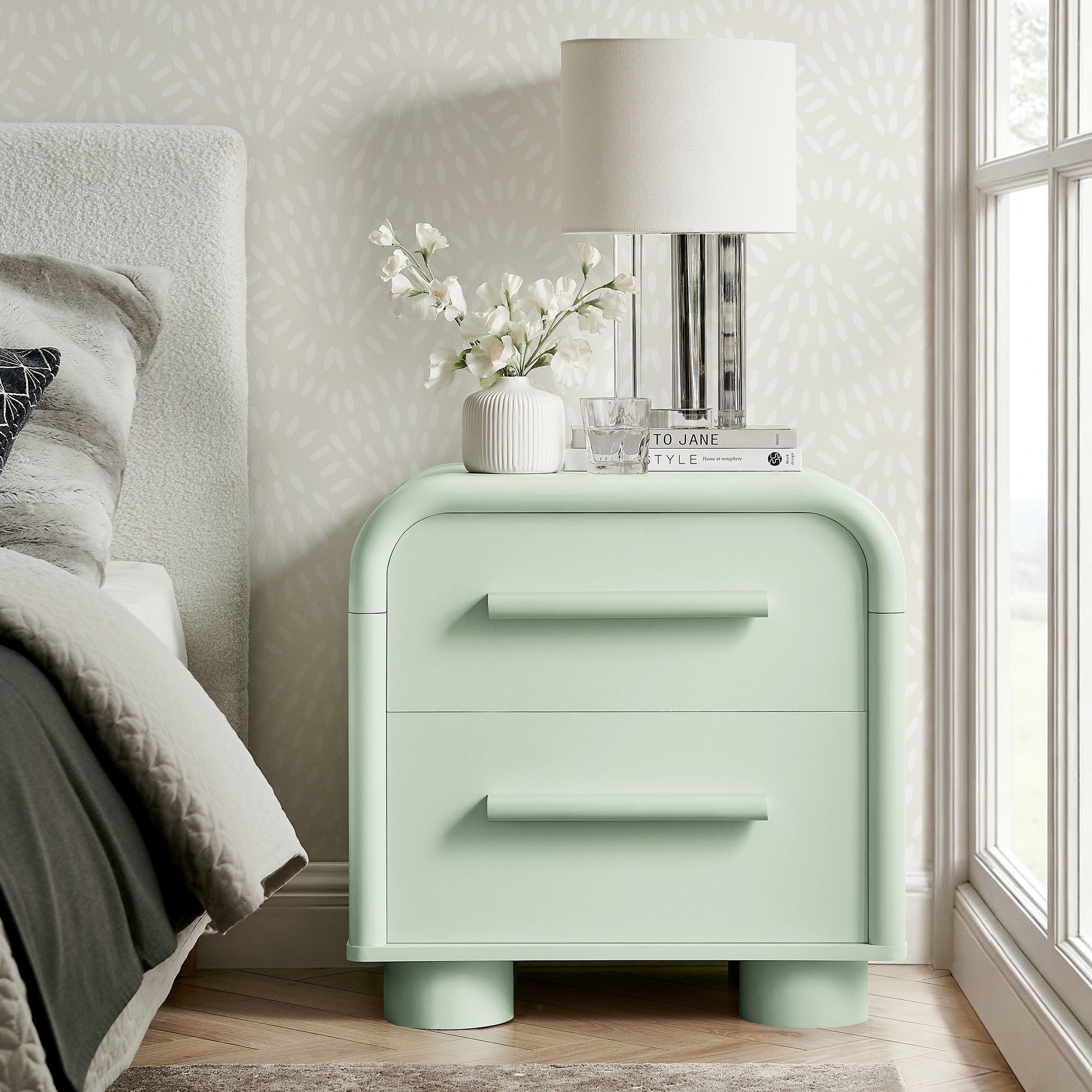 Bellamy Curved 2-Drawer Nightstand