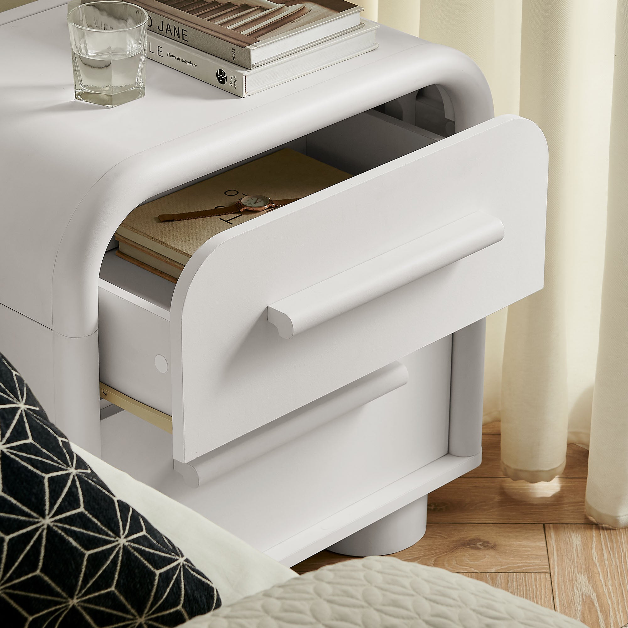 Bellamy Curved 2-Drawer Nightstand