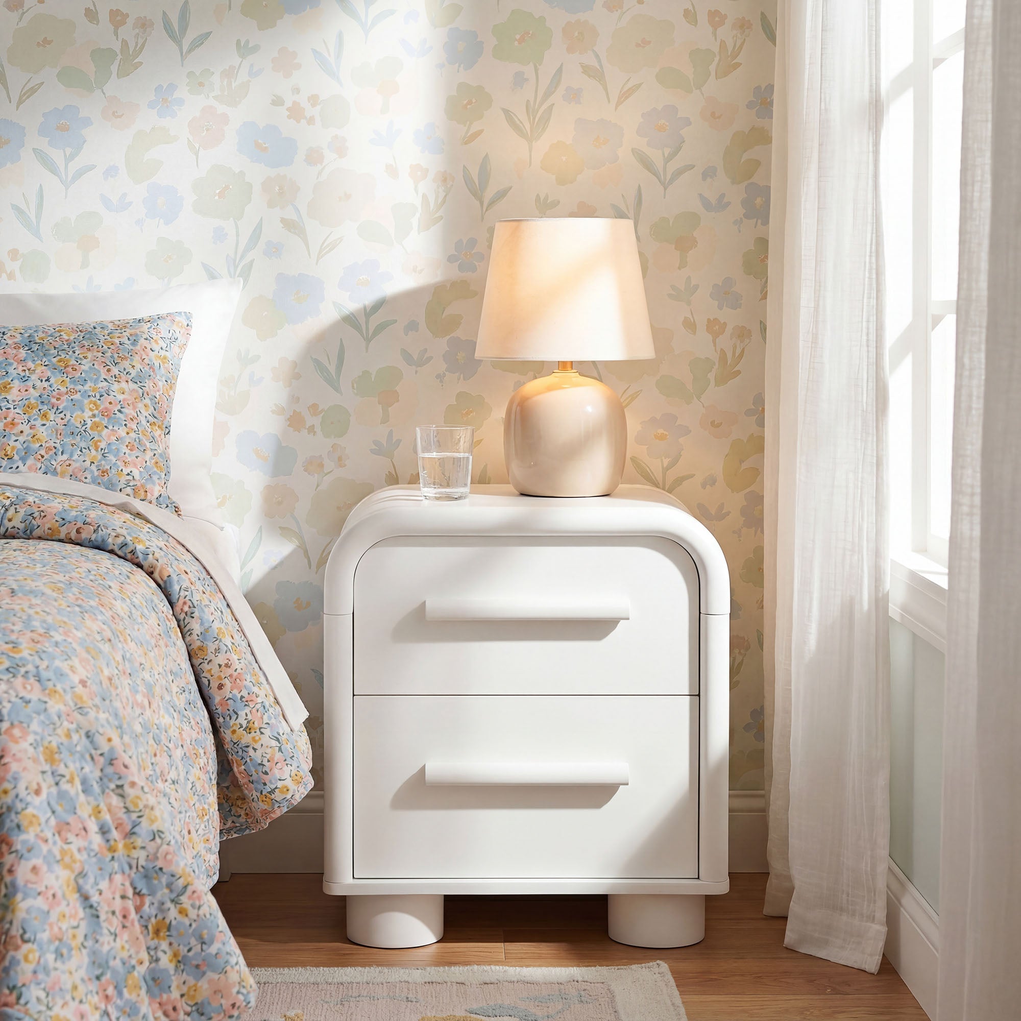 Bellamy Curved 2-Drawer Nightstand