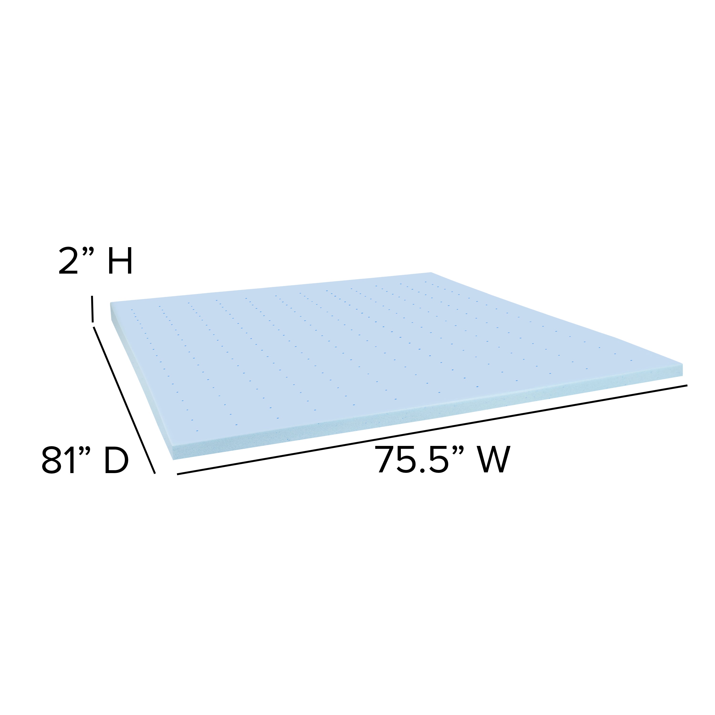 Capri Comfortable Sleep 2 inch Cooling Gel Memory Foam Mattress Topper