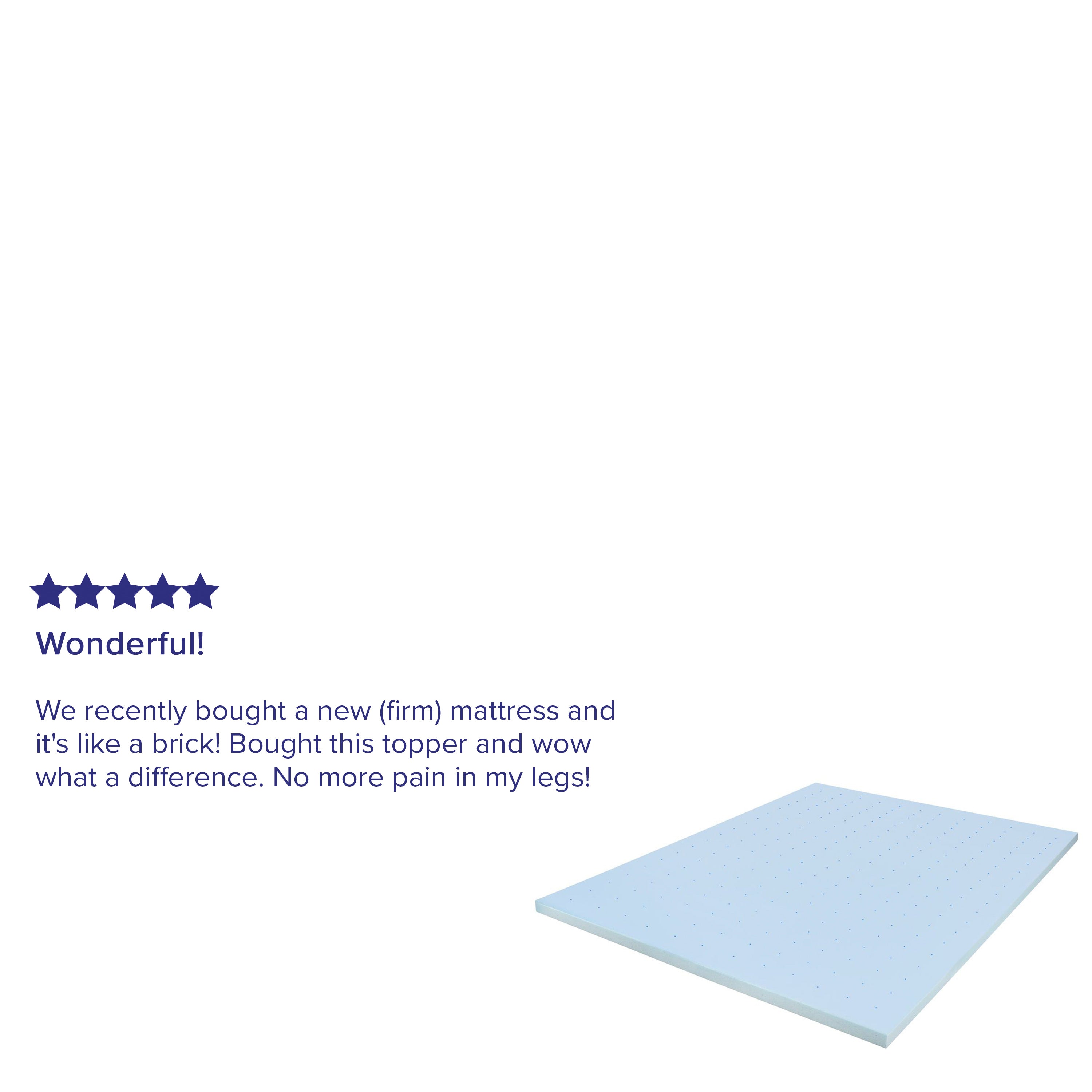 Capri Comfortable Sleep 2 inch Cooling Gel Memory Foam Mattress Topper
