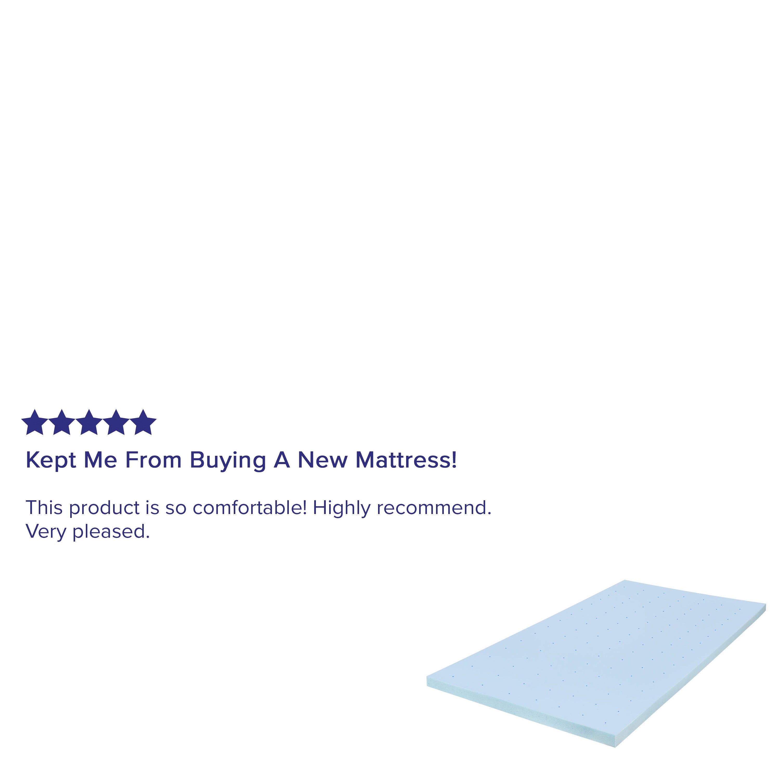 Capri Comfortable Sleep 2 inch Cooling Gel Memory Foam Mattress Topper