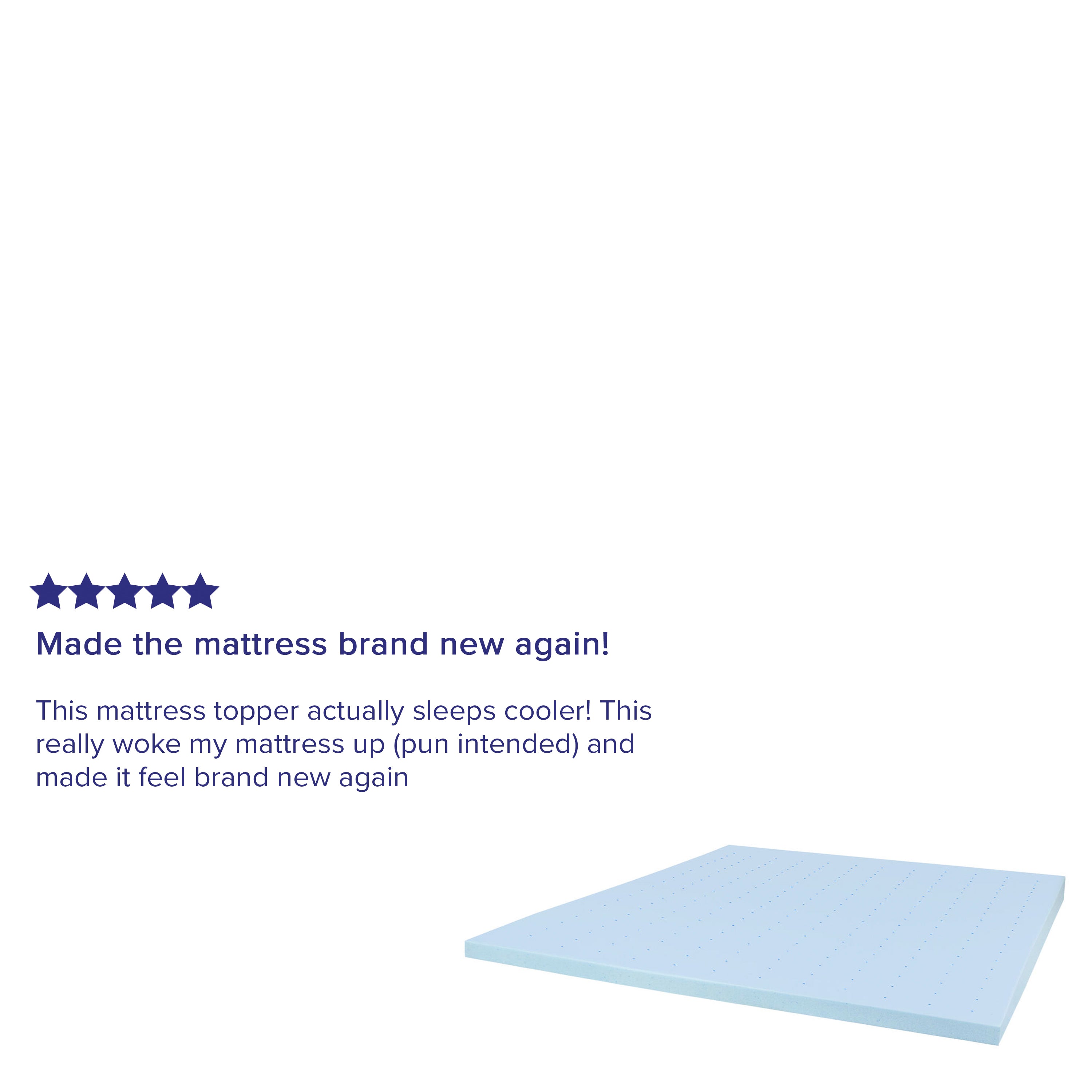 Capri Comfortable Sleep 3 inch Cooling Gel Memory Foam Mattress Topper