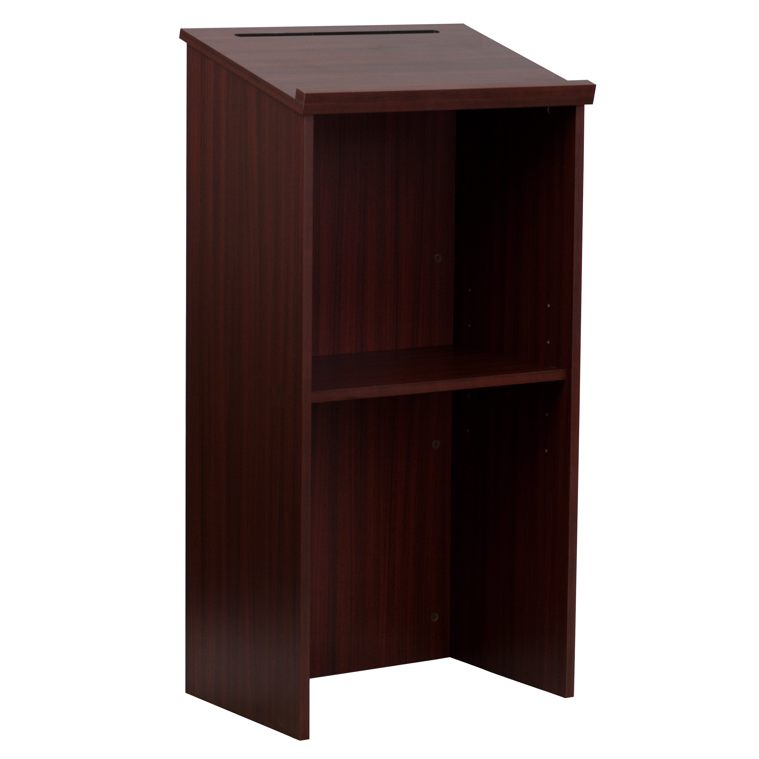 Stand-Up Wood Lectern-Floor Lecterns-Flash Furniture-Wall2Wall Furnishings