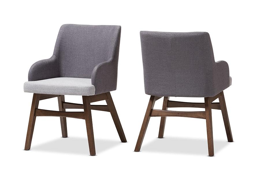 Monte Mid-Century Modern Two-Tone Fabric Armchair (Set of 2)