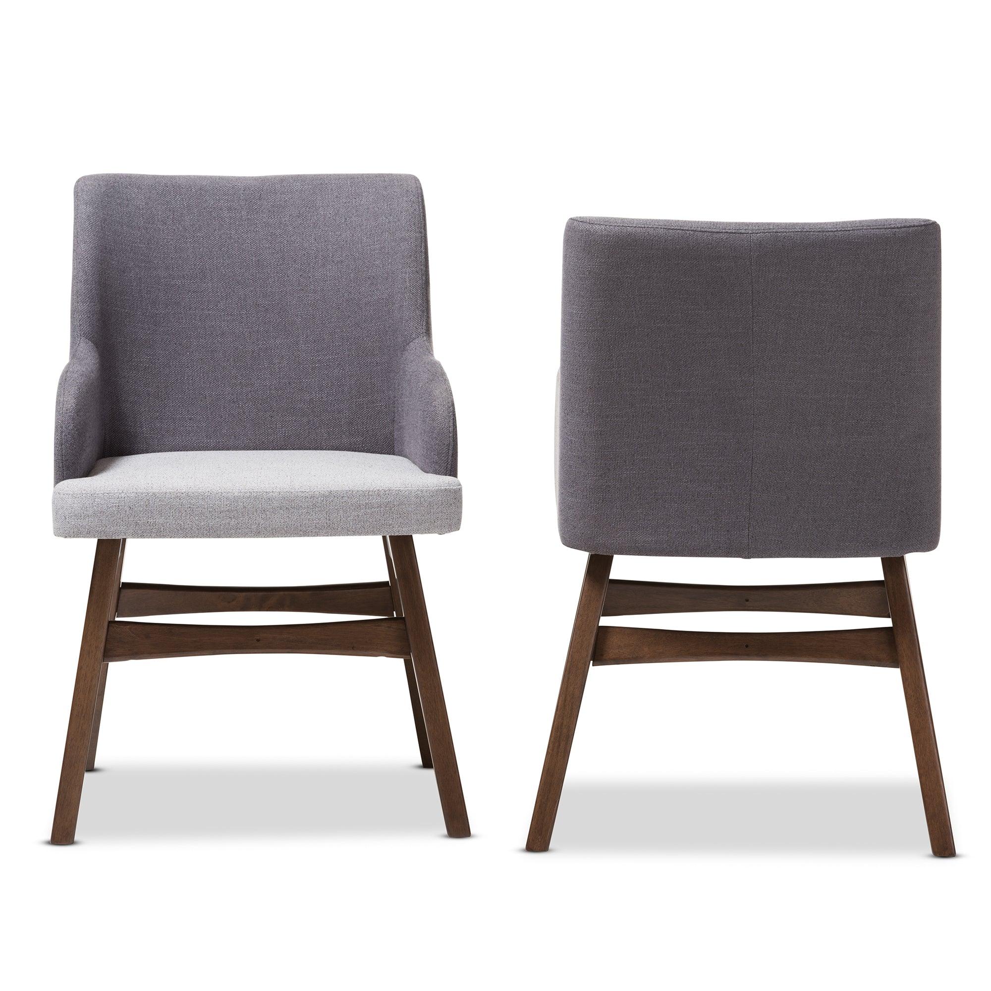 Monte Mid-Century Modern Two-Tone Fabric Armchair (Set of 2)