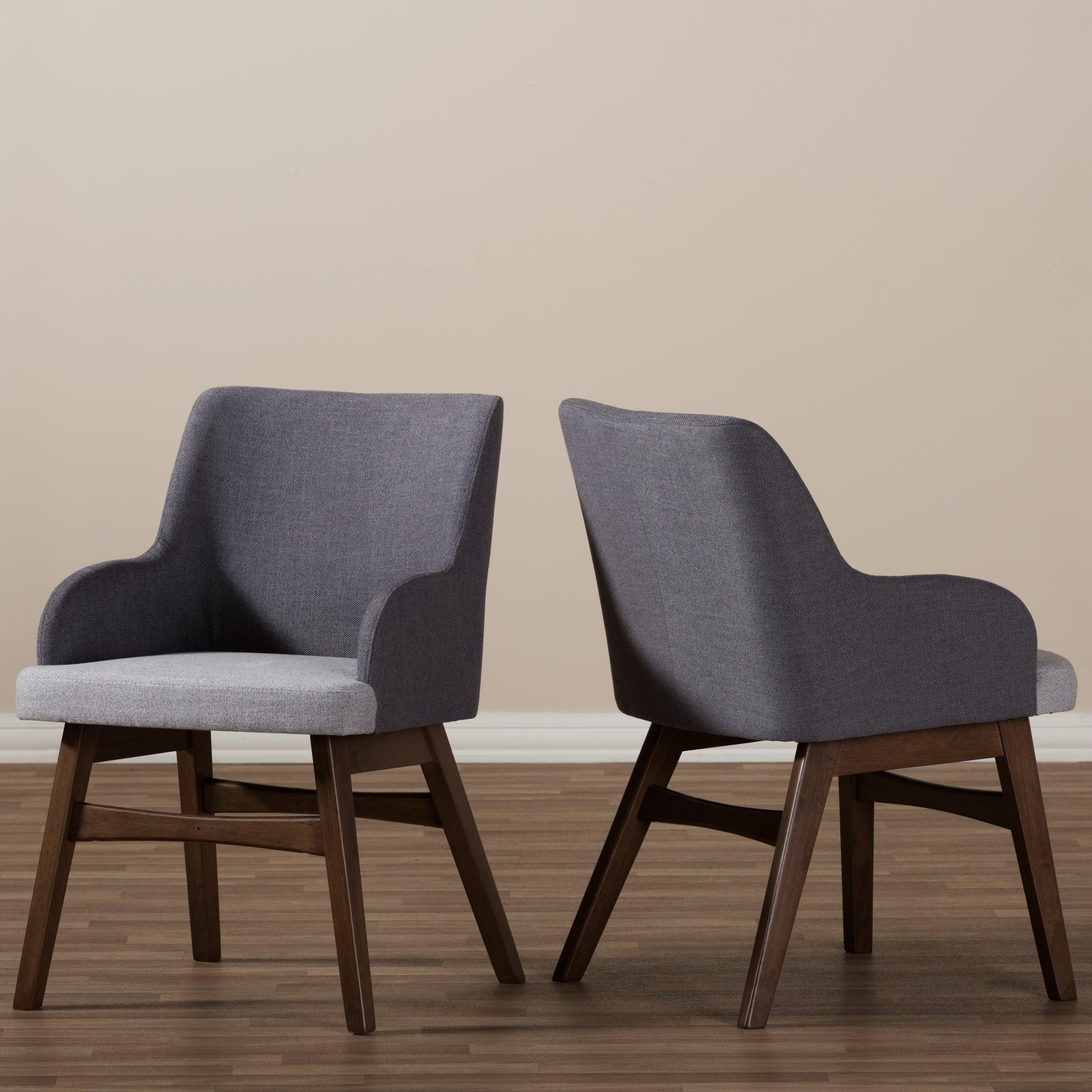 Monte Mid-Century Modern Two-Tone Fabric Armchair (Set of 2)