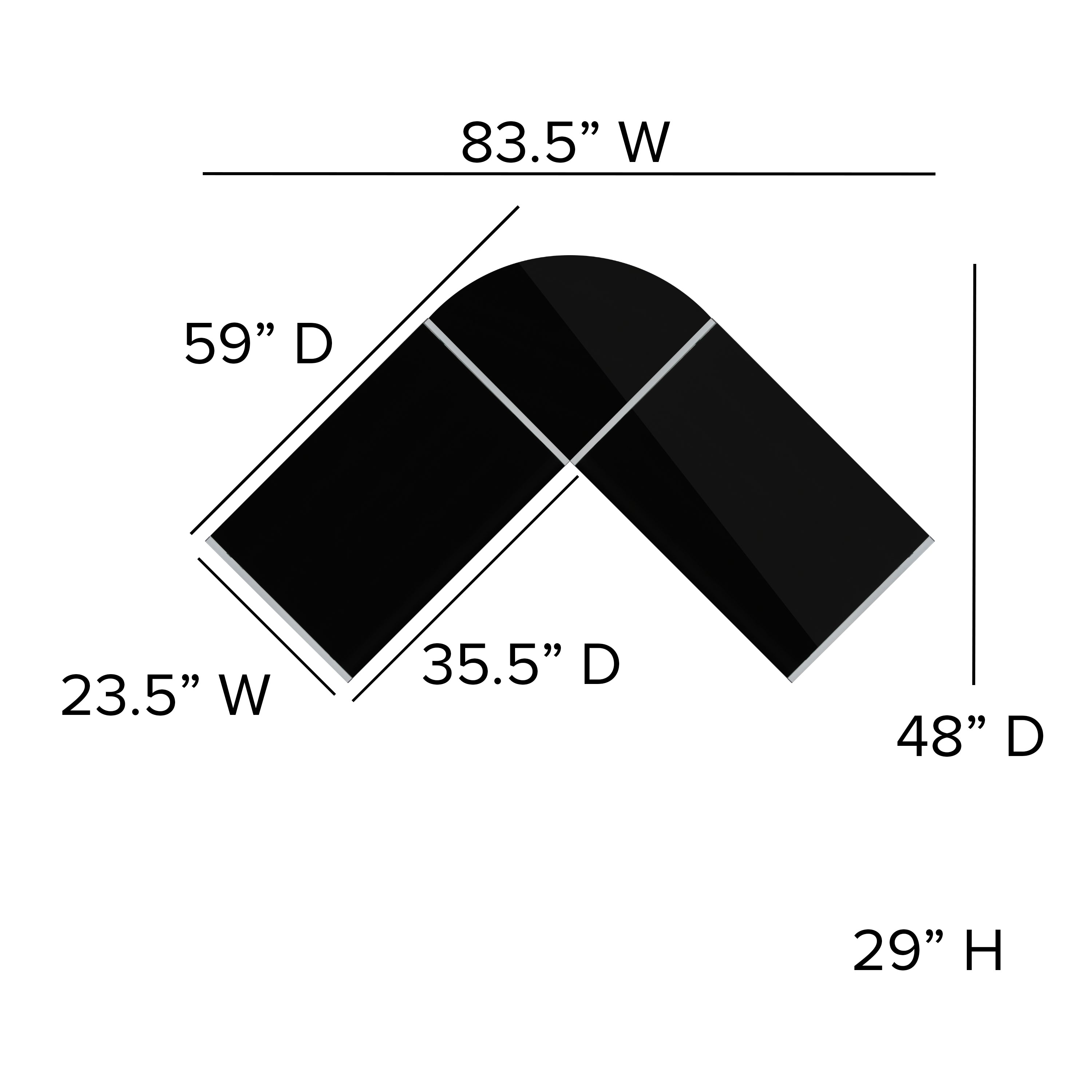 L-Shaped Desk 83.5" Computer Corner Desk, Gaming Corner Desk, Home Office Corner Desk, Gaming Desk, Space Saving, Easy to Assemble