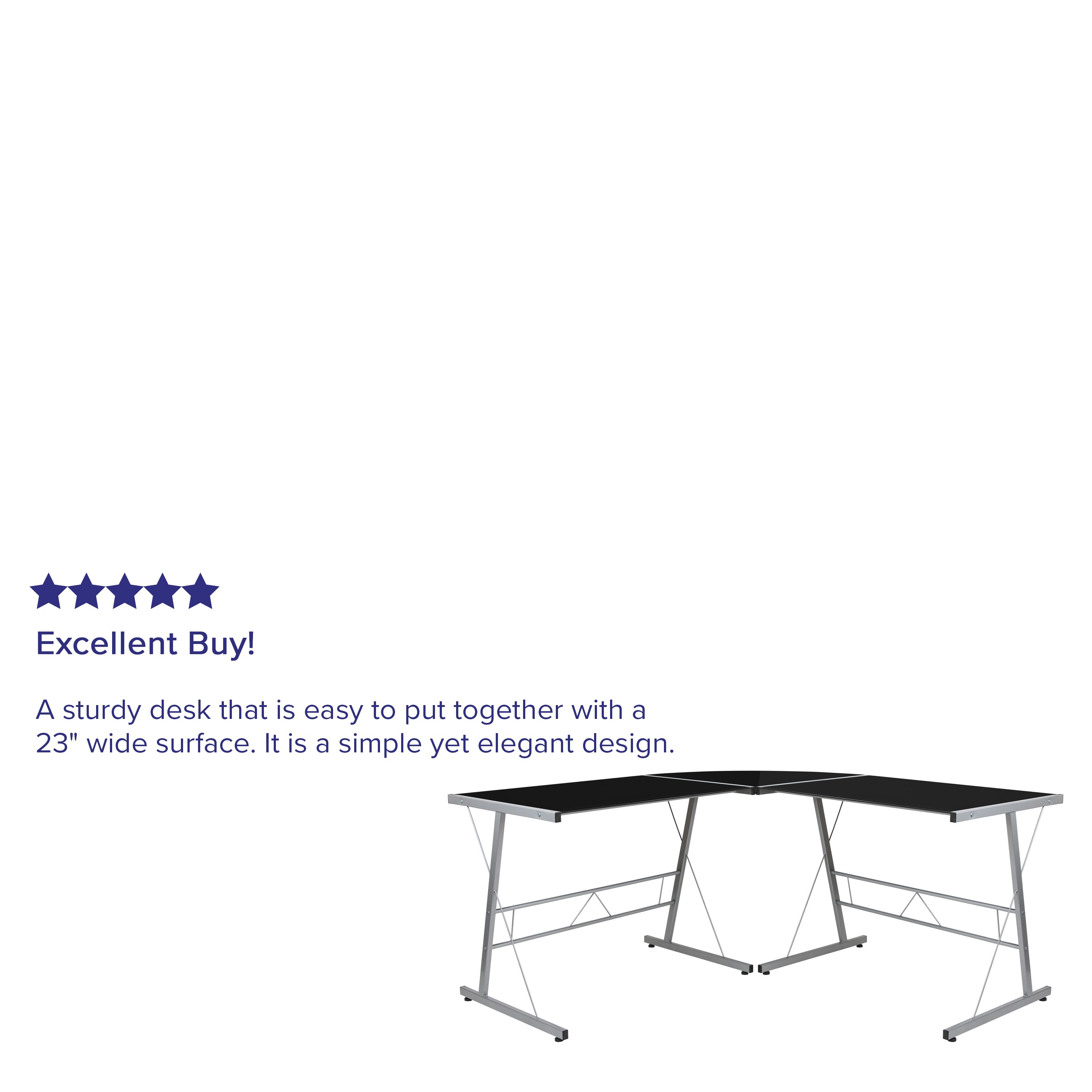 L-Shaped Desk 83.5" Computer Corner Desk, Gaming Corner Desk, Home Office Corner Desk, Gaming Desk, Space Saving, Easy to Assemble
