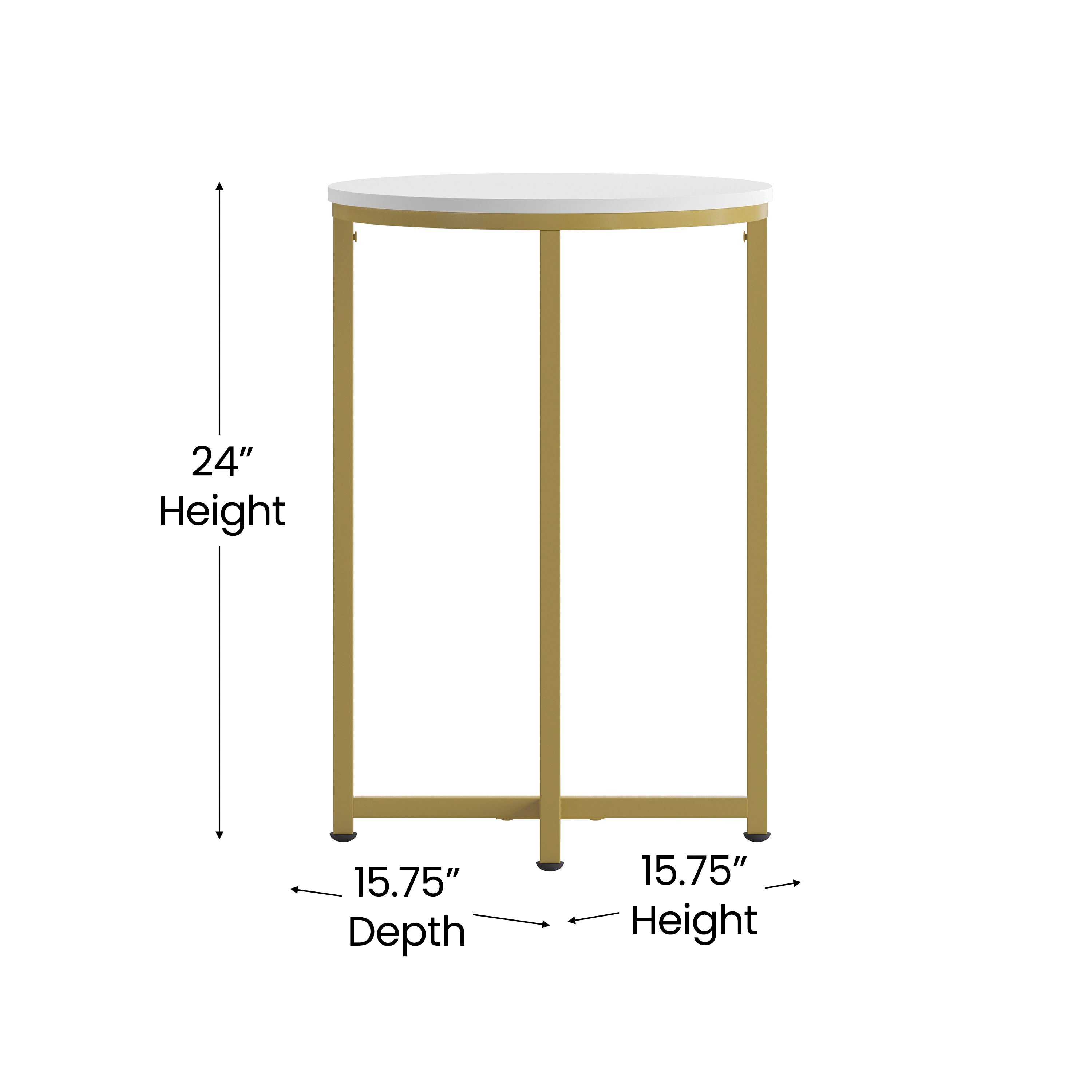 Hampstead Collection Coffee and End Table Set - Laminate Top with Crisscross Frame, 3 Piece Occasional Table Set