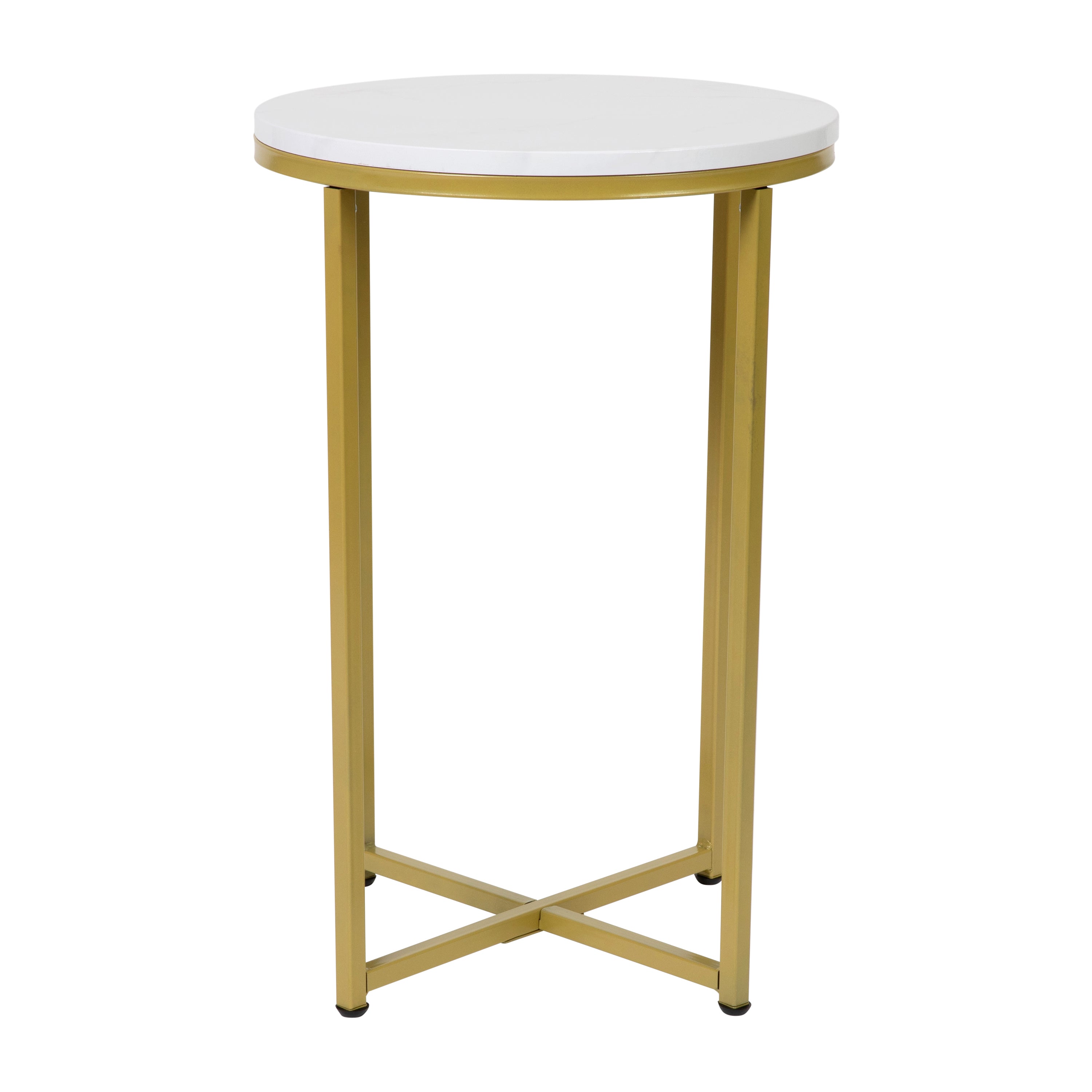 Hampstead Collection Coffee and End Table Set - Laminate Top with Crisscross Frame, 3 Piece Occasional Table Set