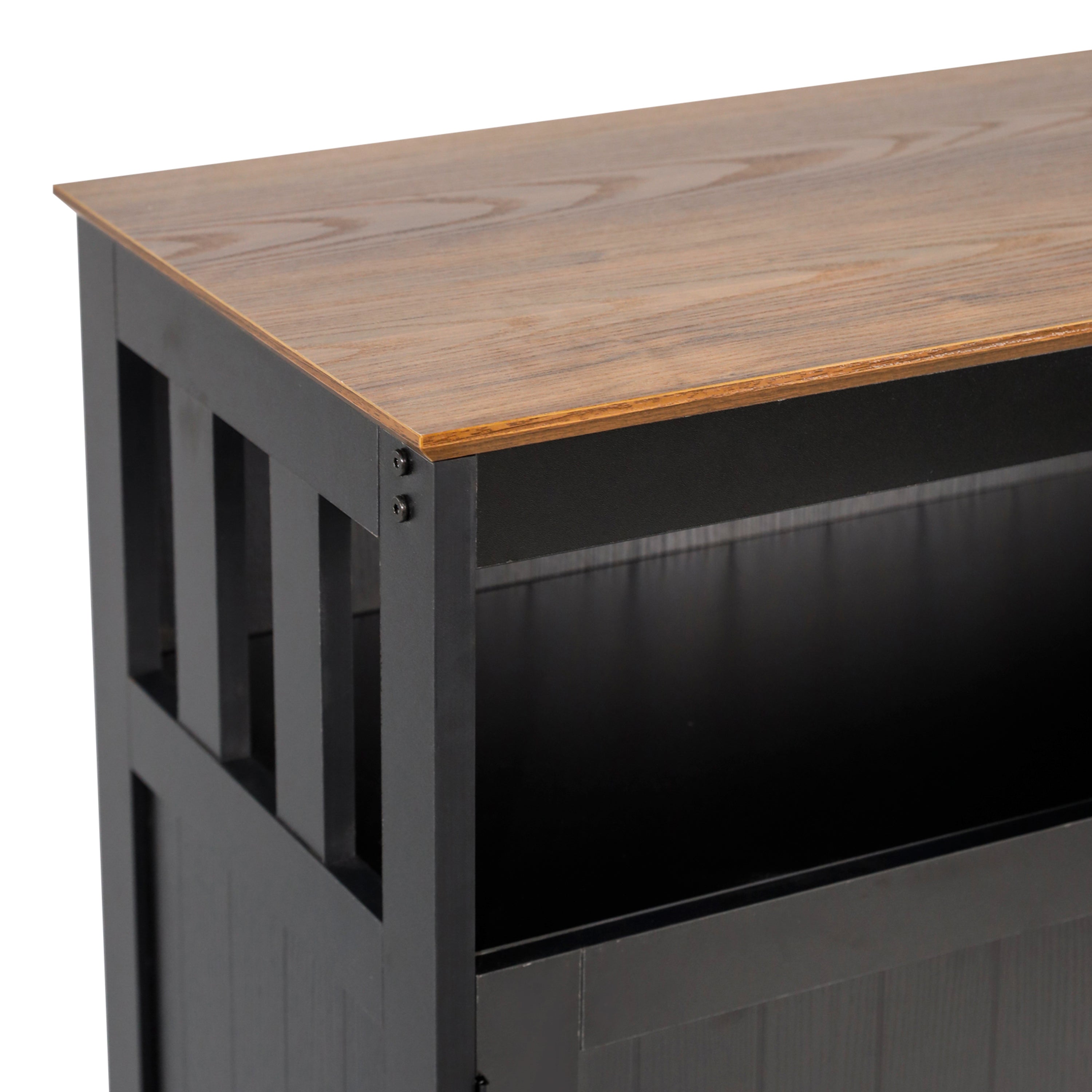 Mayfield Classic Buffet and Sideboard with Double Door Storage Cabinet and Open Storage Shelf