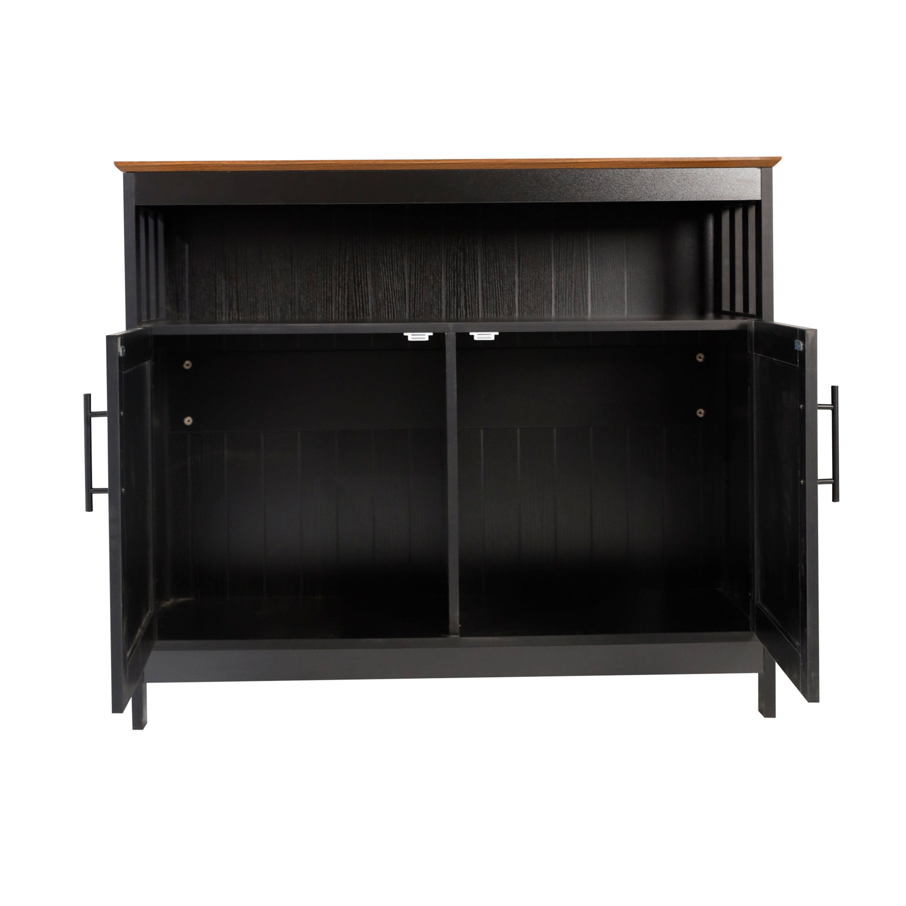 Mayfield Classic Buffet and Sideboard with Double Door Storage Cabinet and Open Storage Shelf