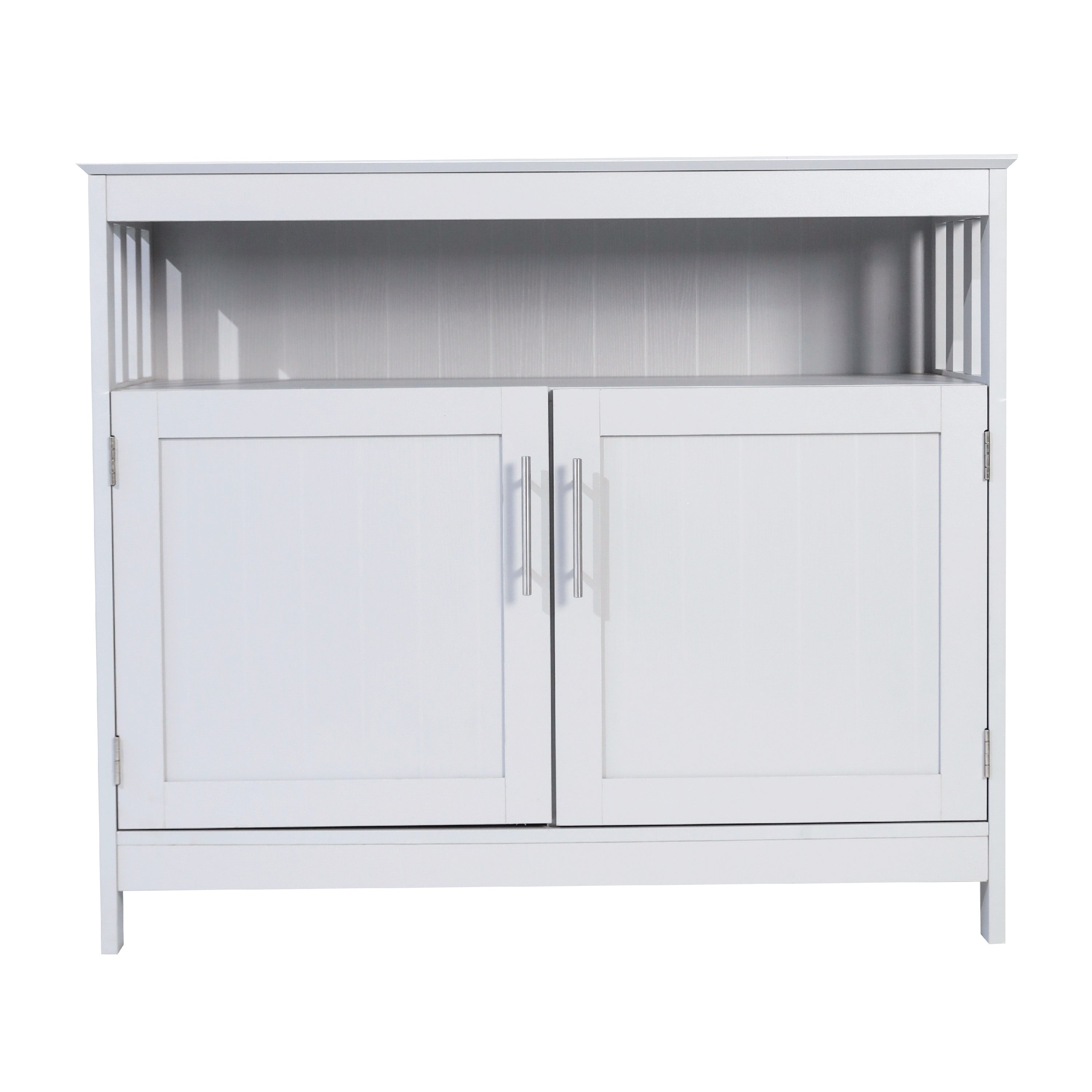Mayfield Classic Buffet and Sideboard with Double Door Storage Cabinet and Open Storage Shelf