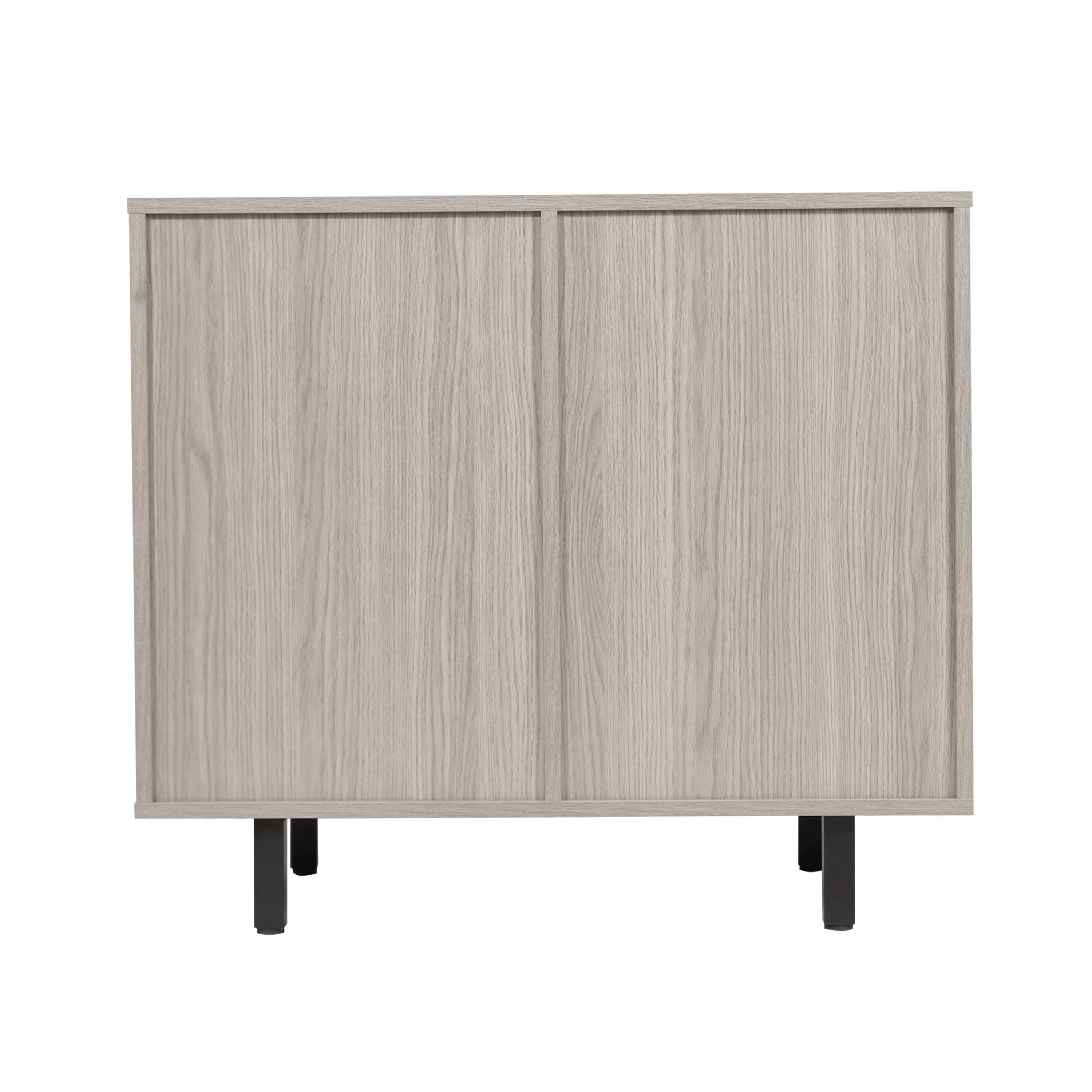 Elmont Classic Bar and Sideboard with Shaker Style Single Door Cabinet with Hanging Glass Storage and Open Bottle Shelves-Bar Cabinets-Flash Furniture-Wall2Wall Furnishings
