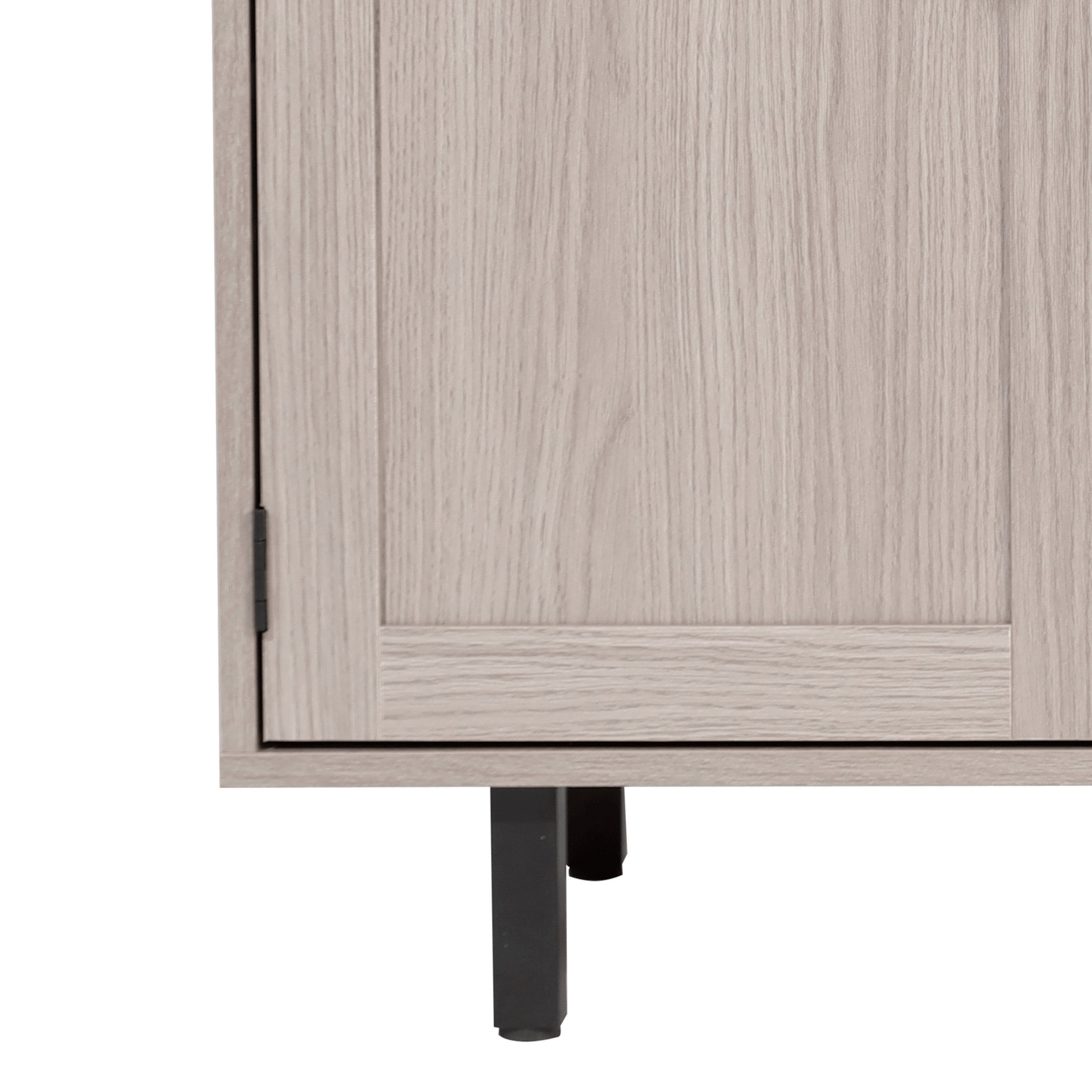 Elmont Classic Bar and Sideboard with Shaker Style Single Door Cabinet with Hanging Glass Storage and Open Bottle Shelves