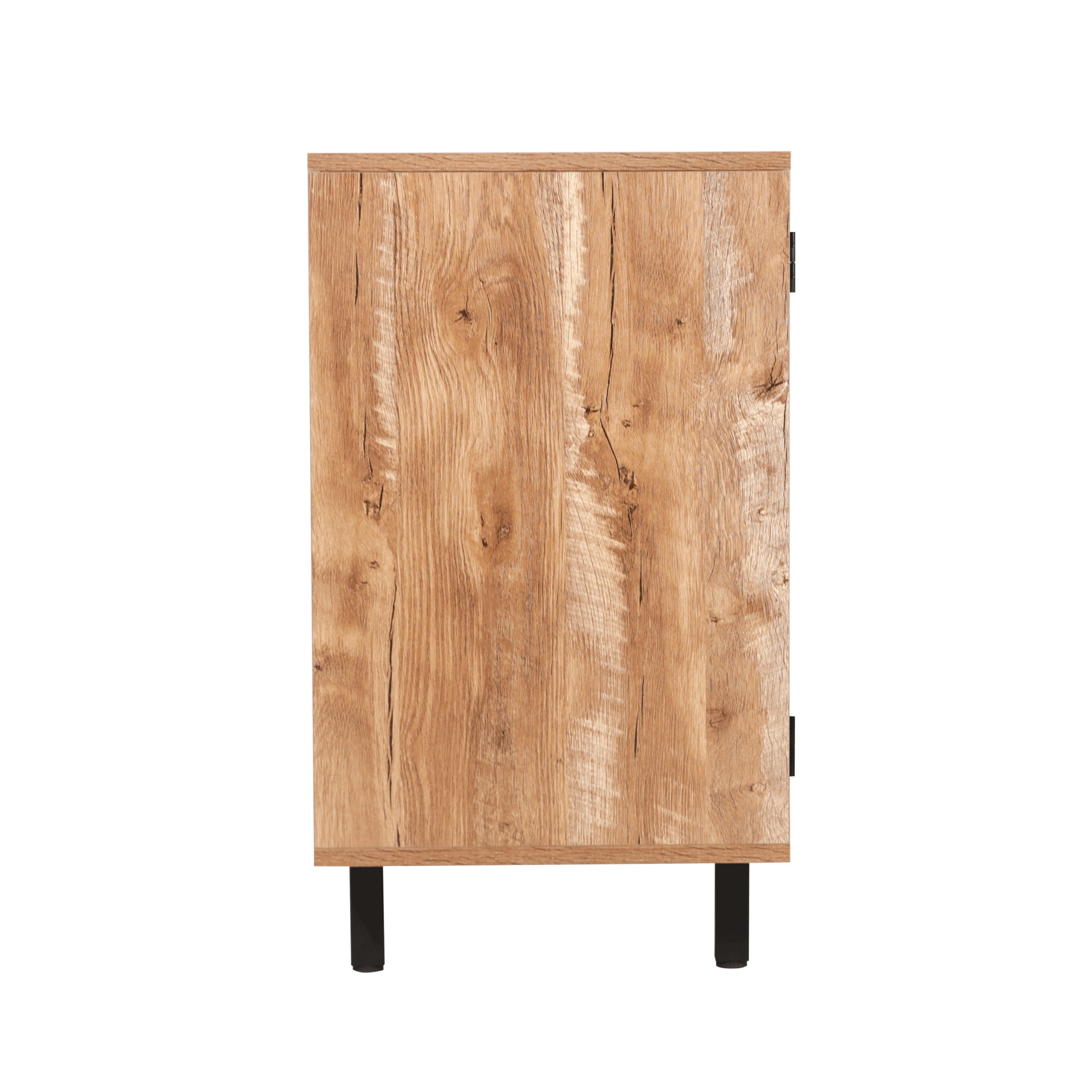 Elmont Classic Bar and Sideboard with Shaker Style Single Door Cabinet with Hanging Glass Storage and Open Bottle Shelves