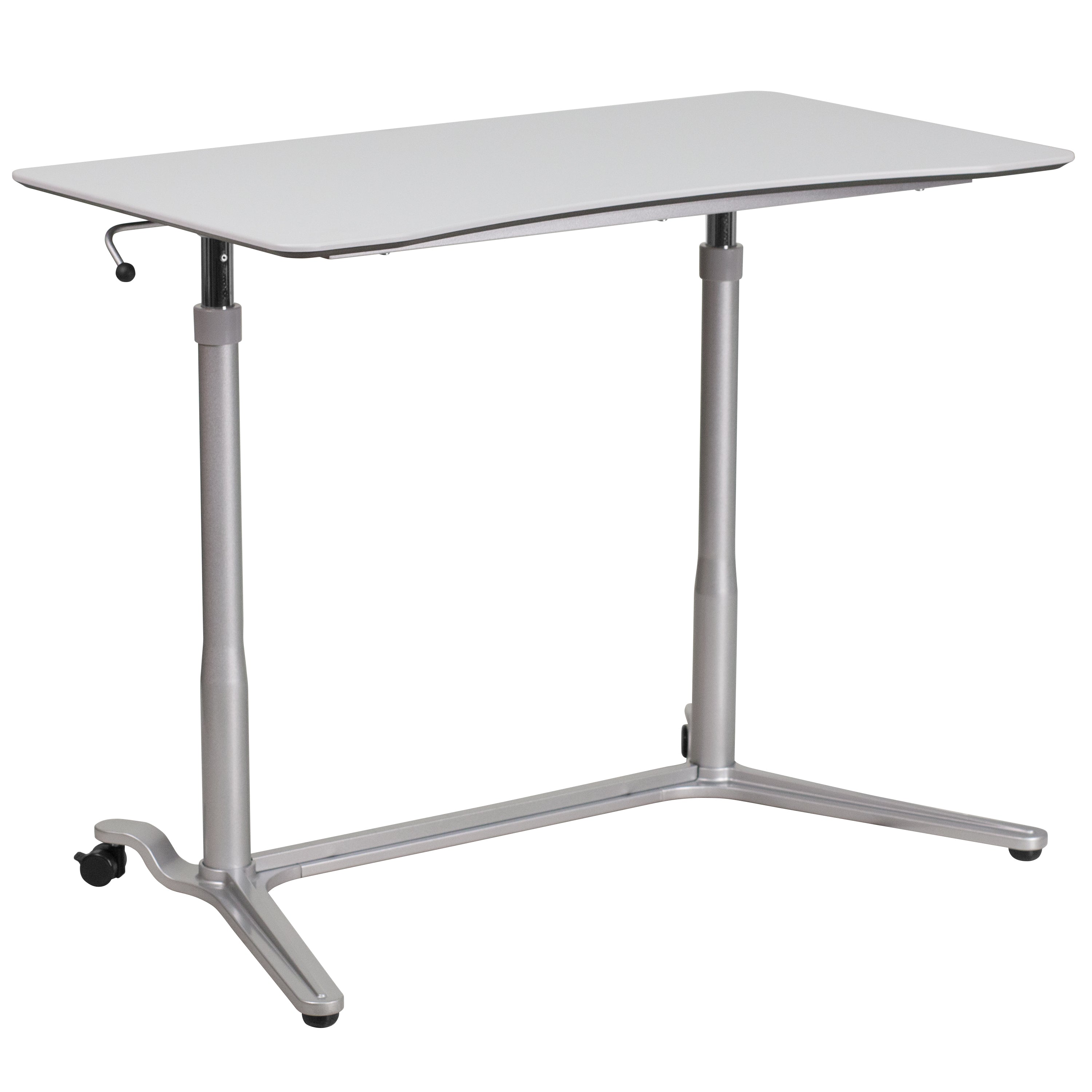 Sit-Down, Stand-Up Ergonomic Computer Desk - Standing Desk-Desk-Flash Furniture-Wall2Wall Furnishings
