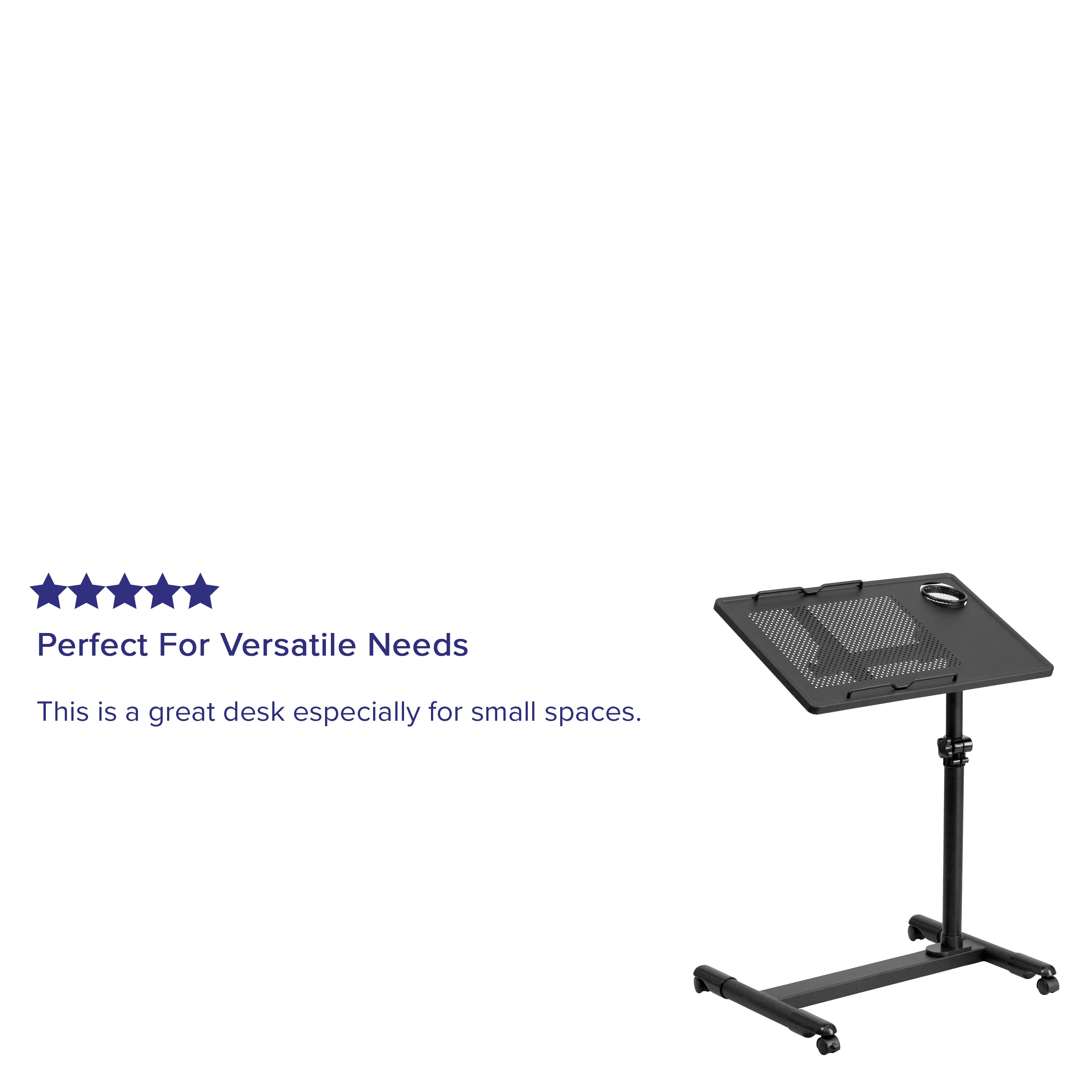 Adjustable Height Steel Mobile Computer Desk