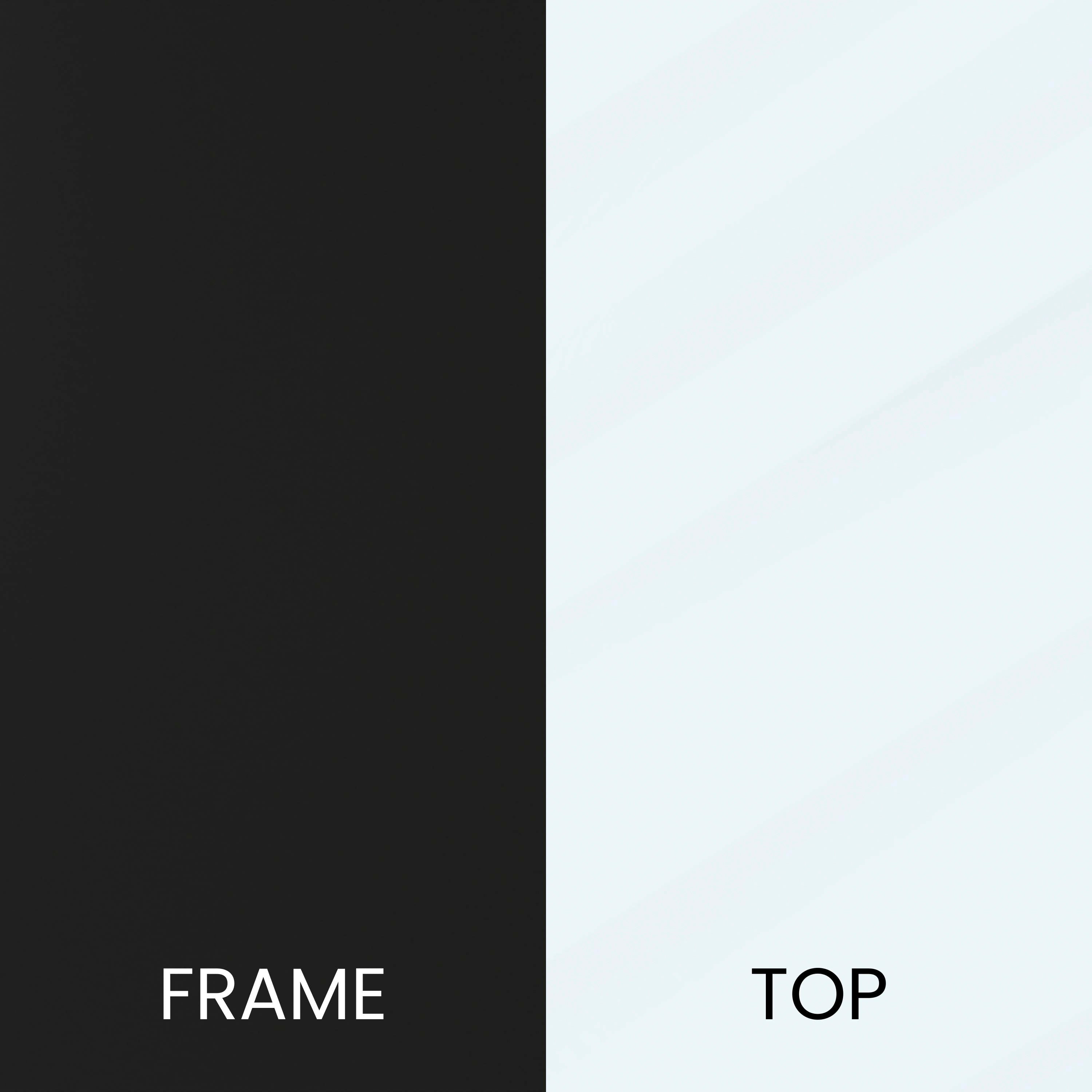 Greenwich Collection End Table - Modern Glass Accent Table with Crisscross Frame