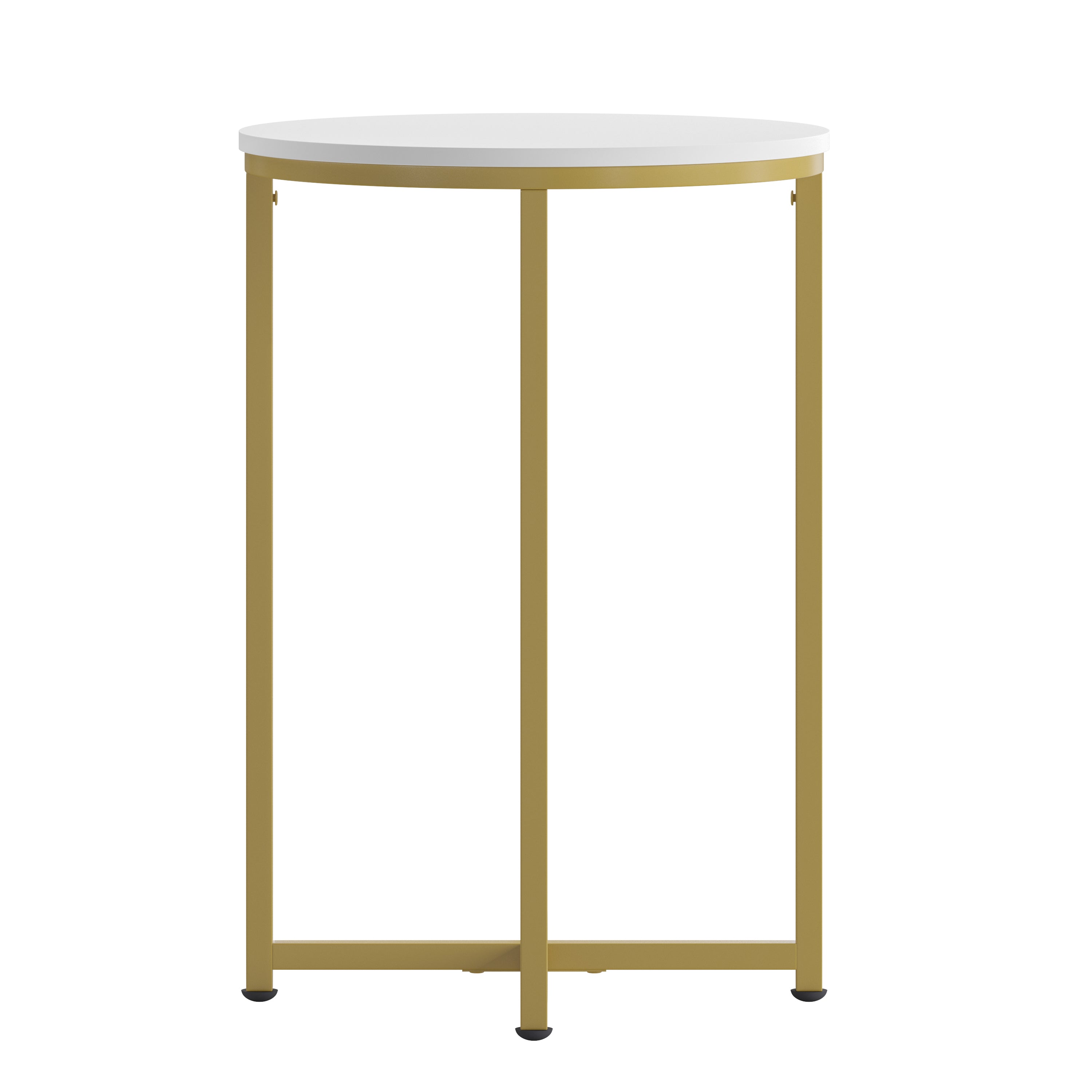 Hampstead Collection End Table - Modern Laminate Accent Table with Crisscross Frame-End Table-Flash Furniture-Wall2Wall Furnishings
