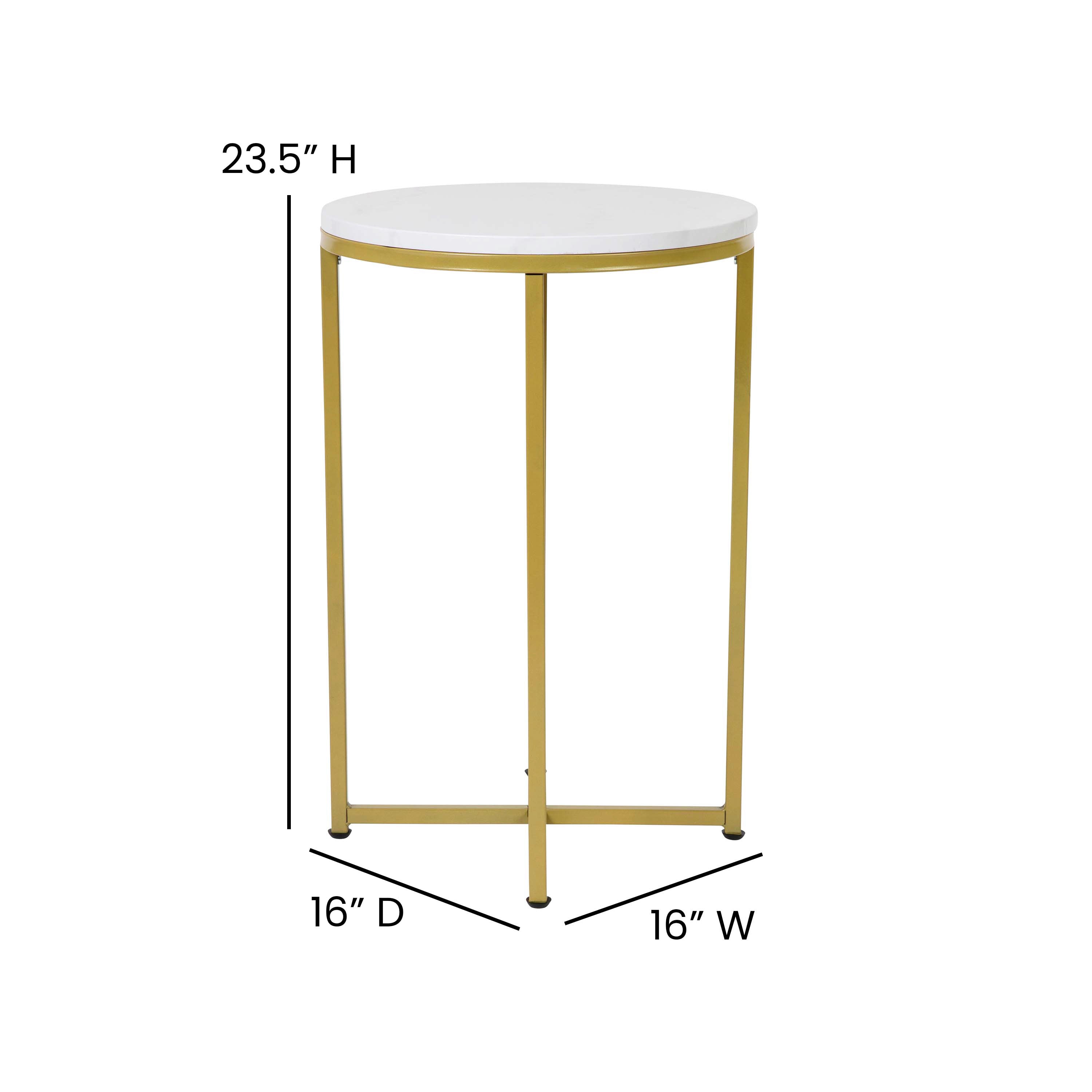 Hampstead Collection End Table - Modern Laminate Accent Table with Crisscross Frame