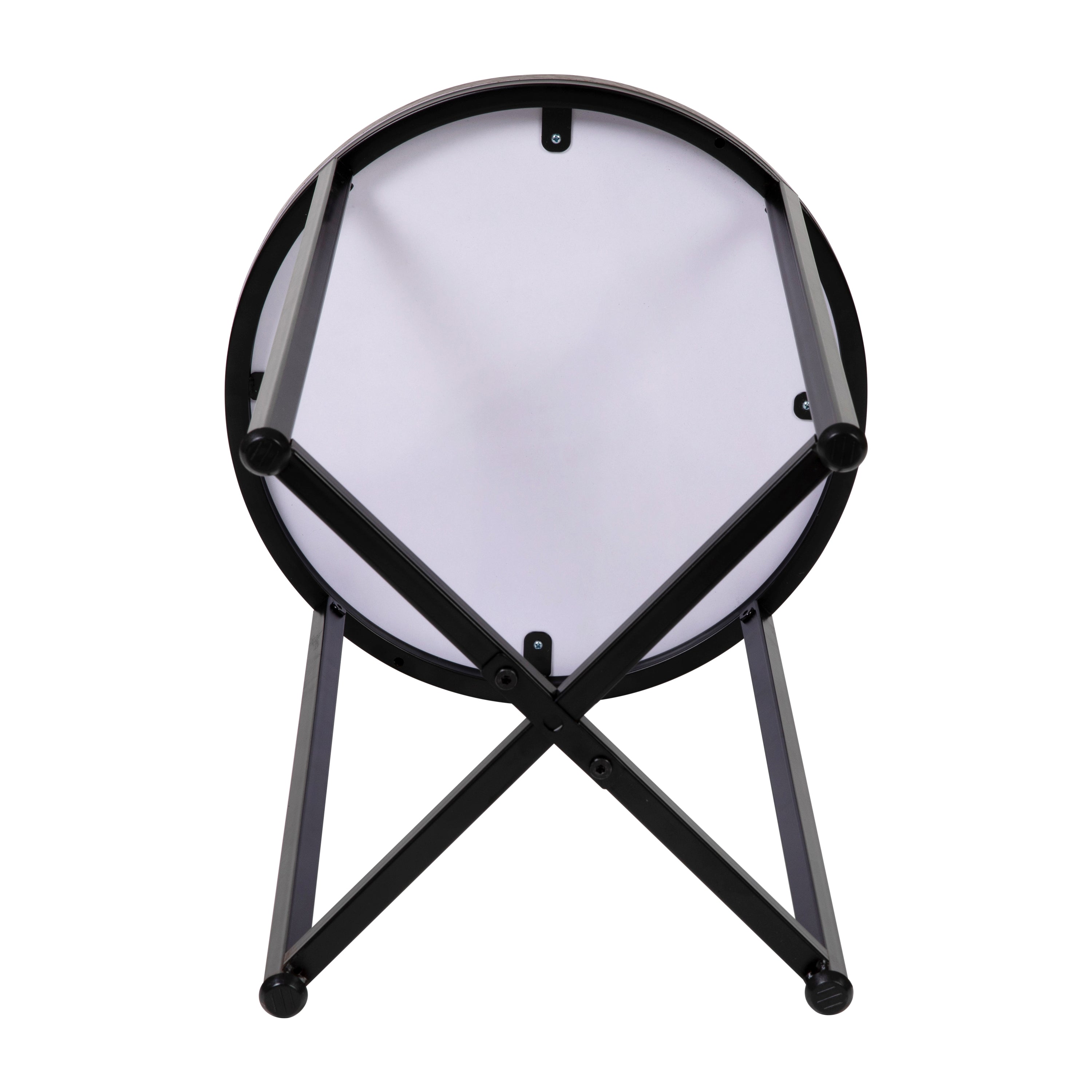 Hampstead Collection End Table - Modern Laminate Accent Table with Crisscross Frame