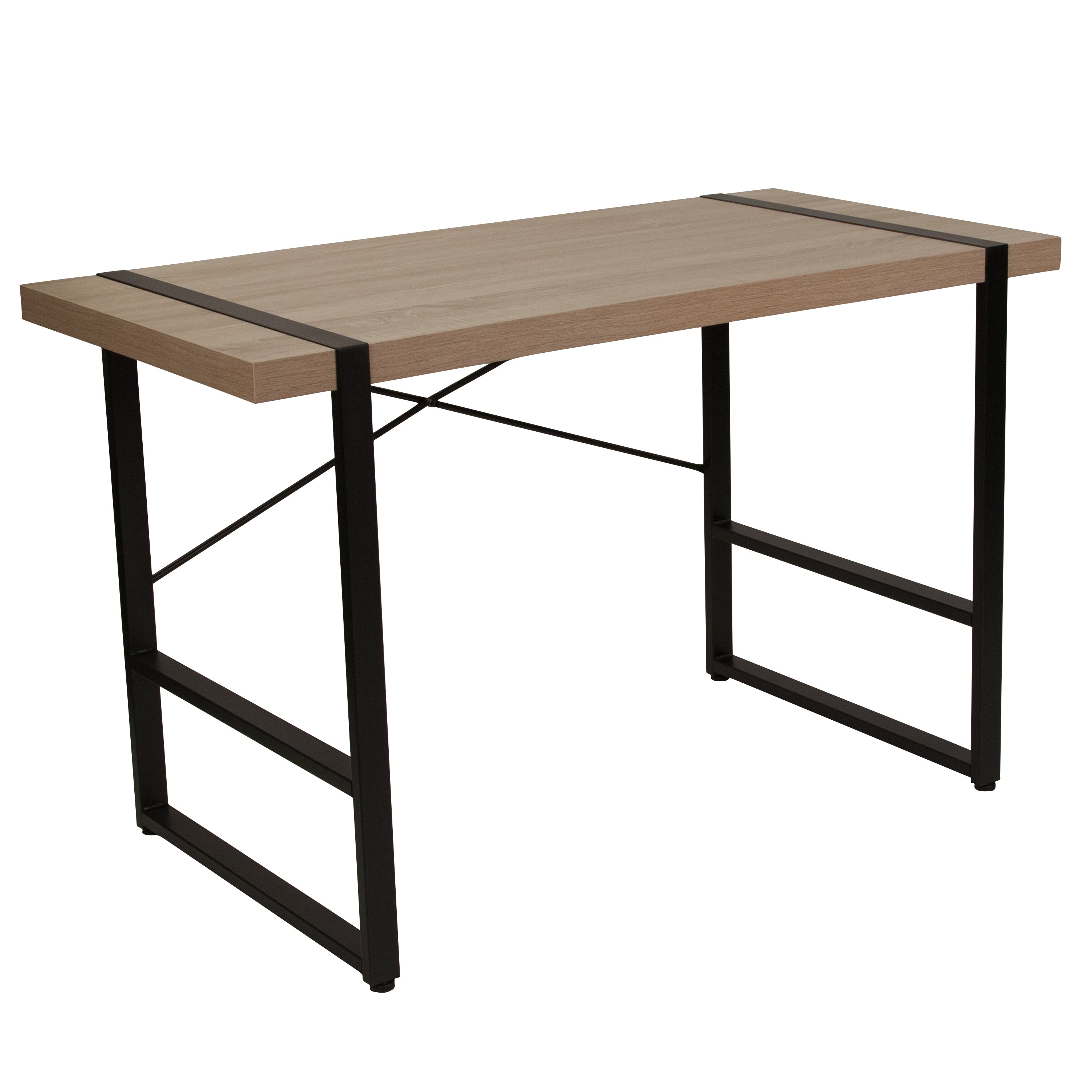 Hanover Park Wood Grain Console Table with Cross Brace Backing-Console Table-Flash Furniture-Wall2Wall Furnishings