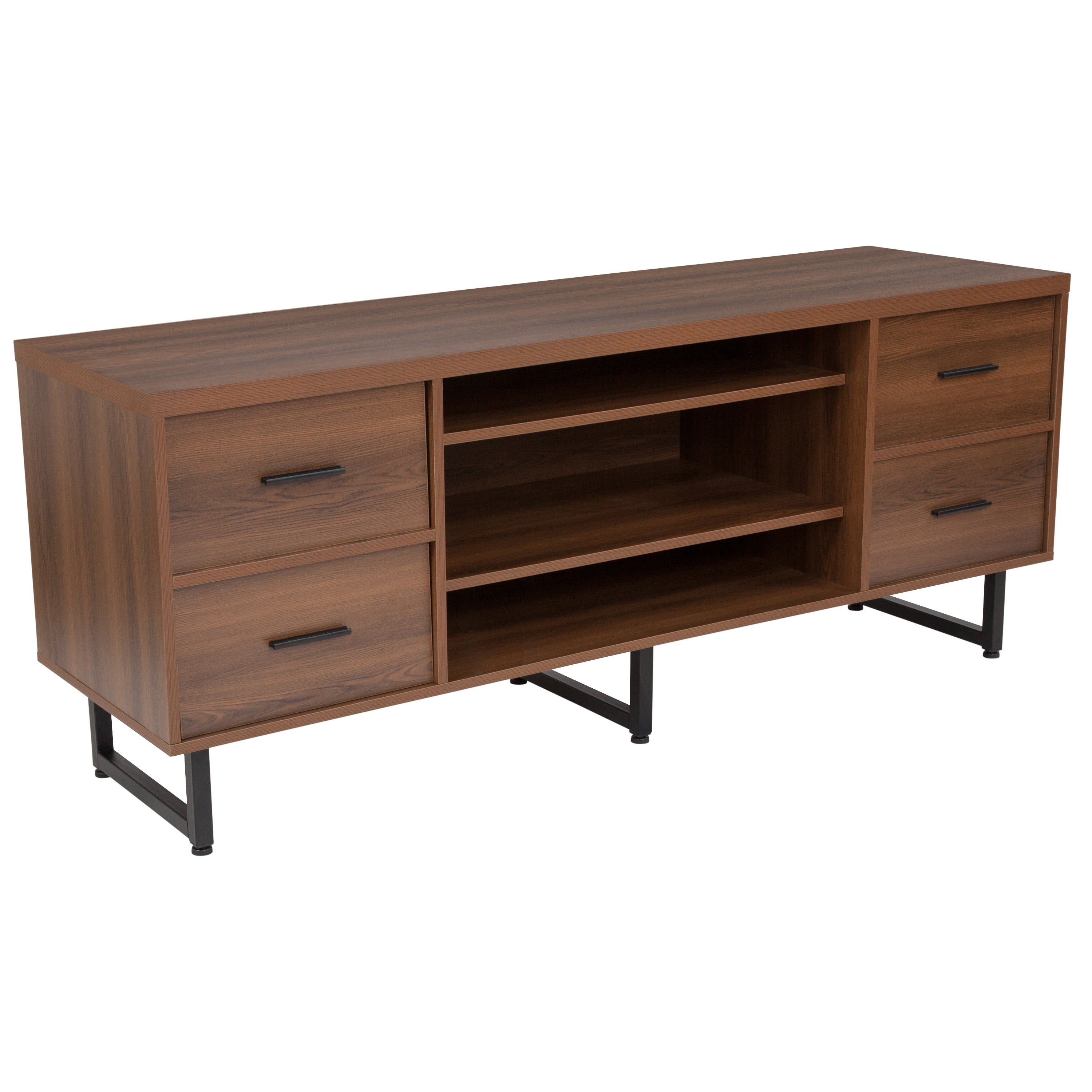Lincoln Collection TV Stand in Wood Grain Finish-TV Stand-Flash Furniture-Wall2Wall Furnishings