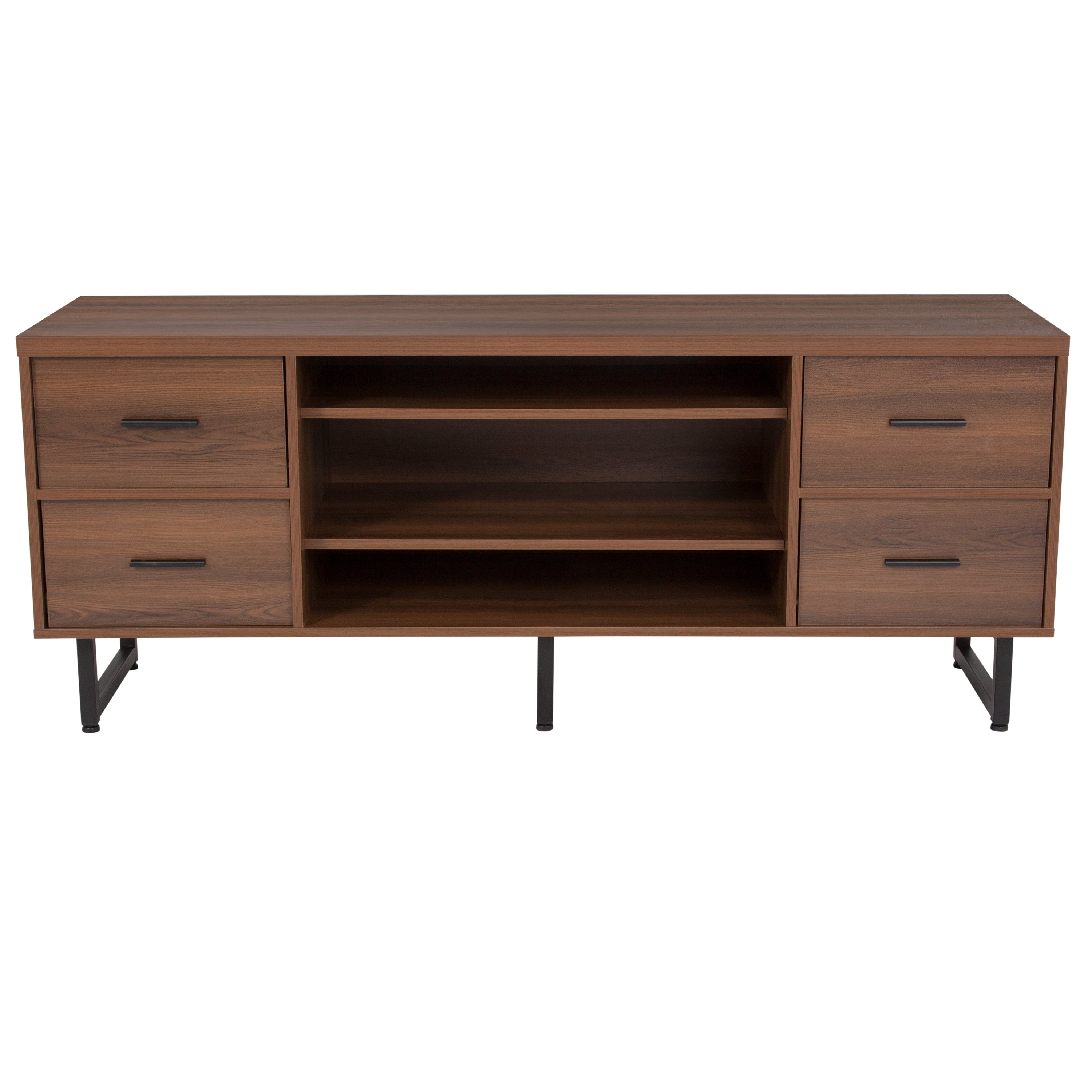 Lincoln Collection TV Stand in Wood Grain Finish-TV Stand-Flash Furniture-Wall2Wall Furnishings