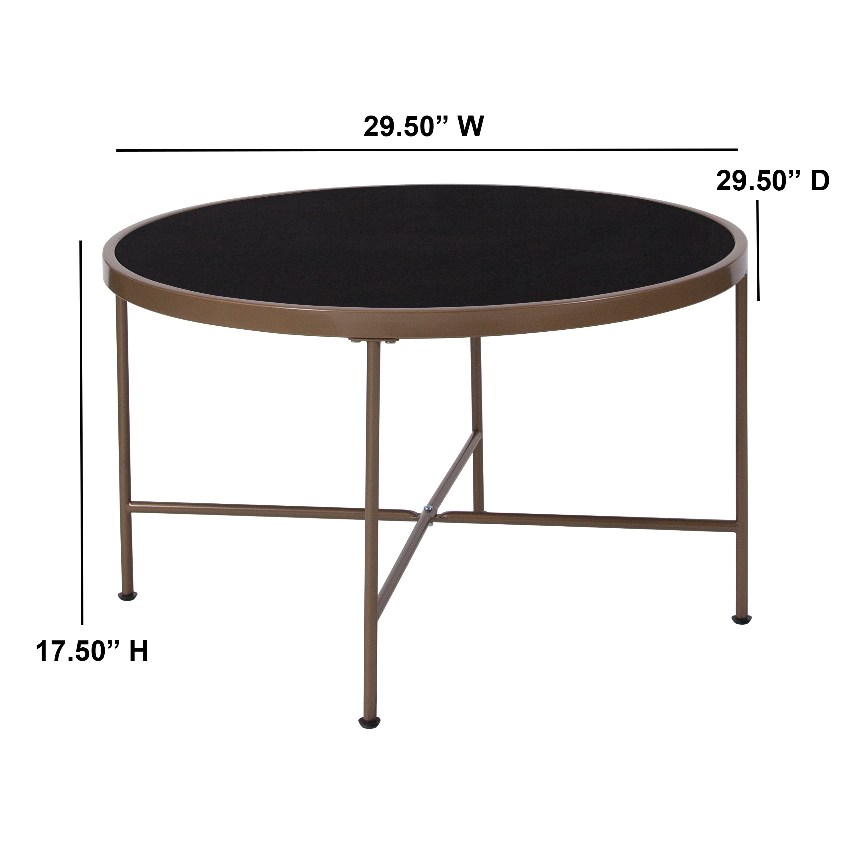 Chelsea Collection Coffee Table with Metal Frame-Coffee Table-Flash Furniture-Wall2Wall Furnishings