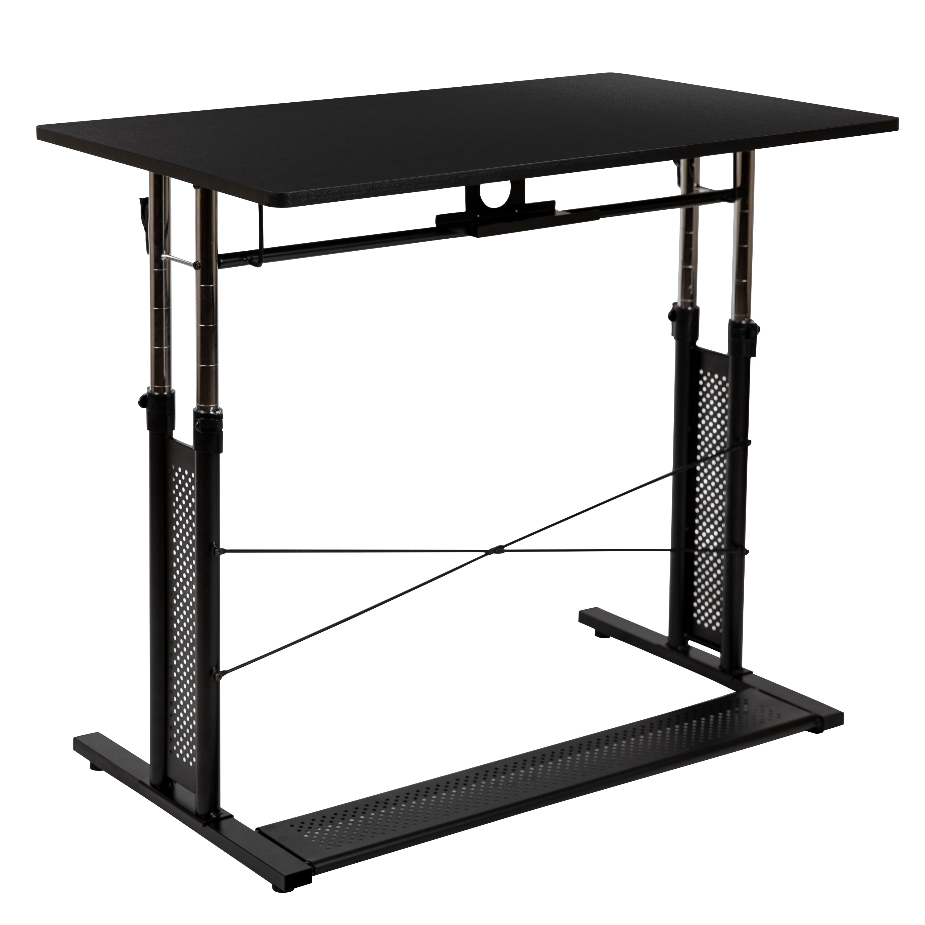 Height Adjustable (27.25-35.75"H) Sit to Stand Home Office Desk