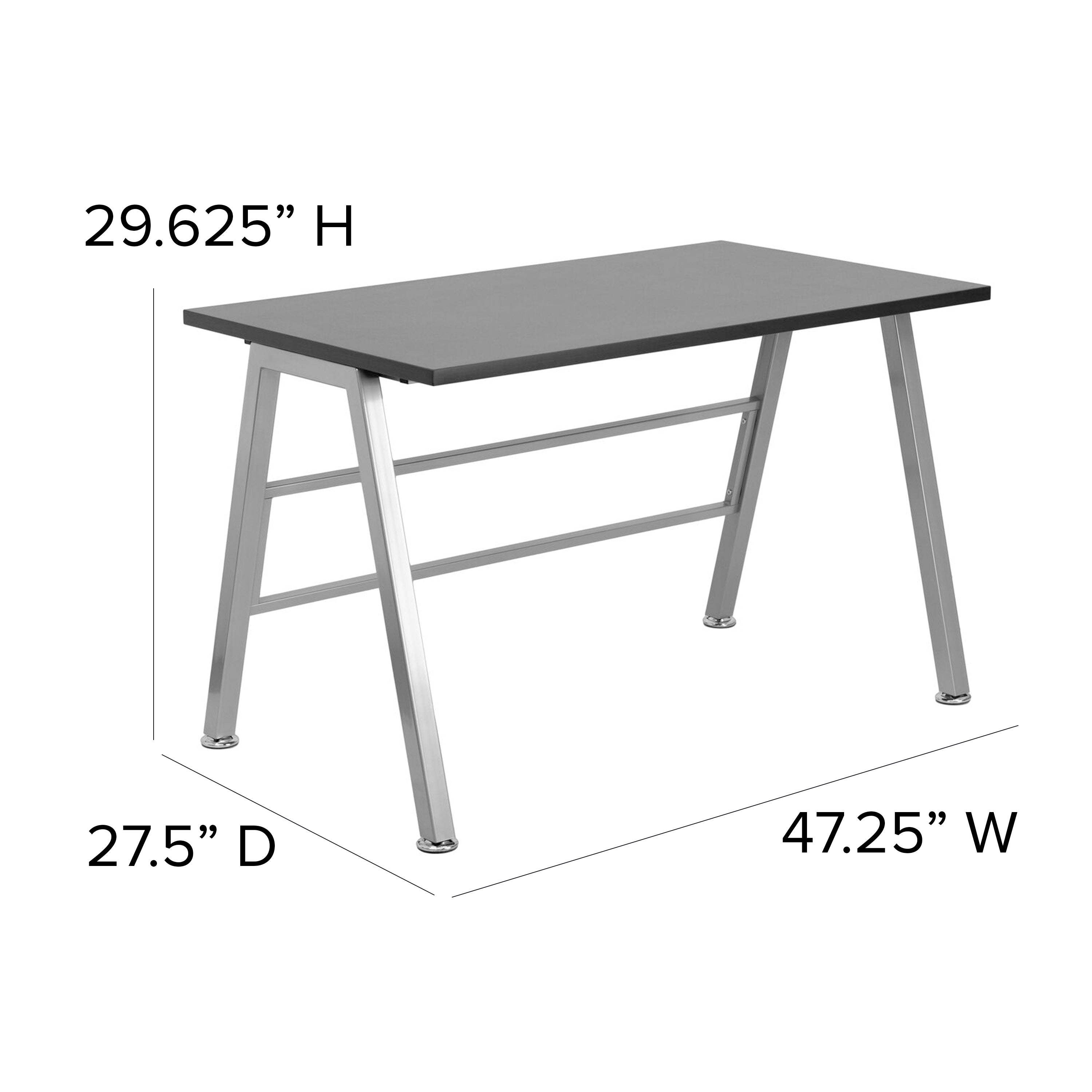 High Profile Desk-Desk-Flash Furniture-Wall2Wall Furnishings