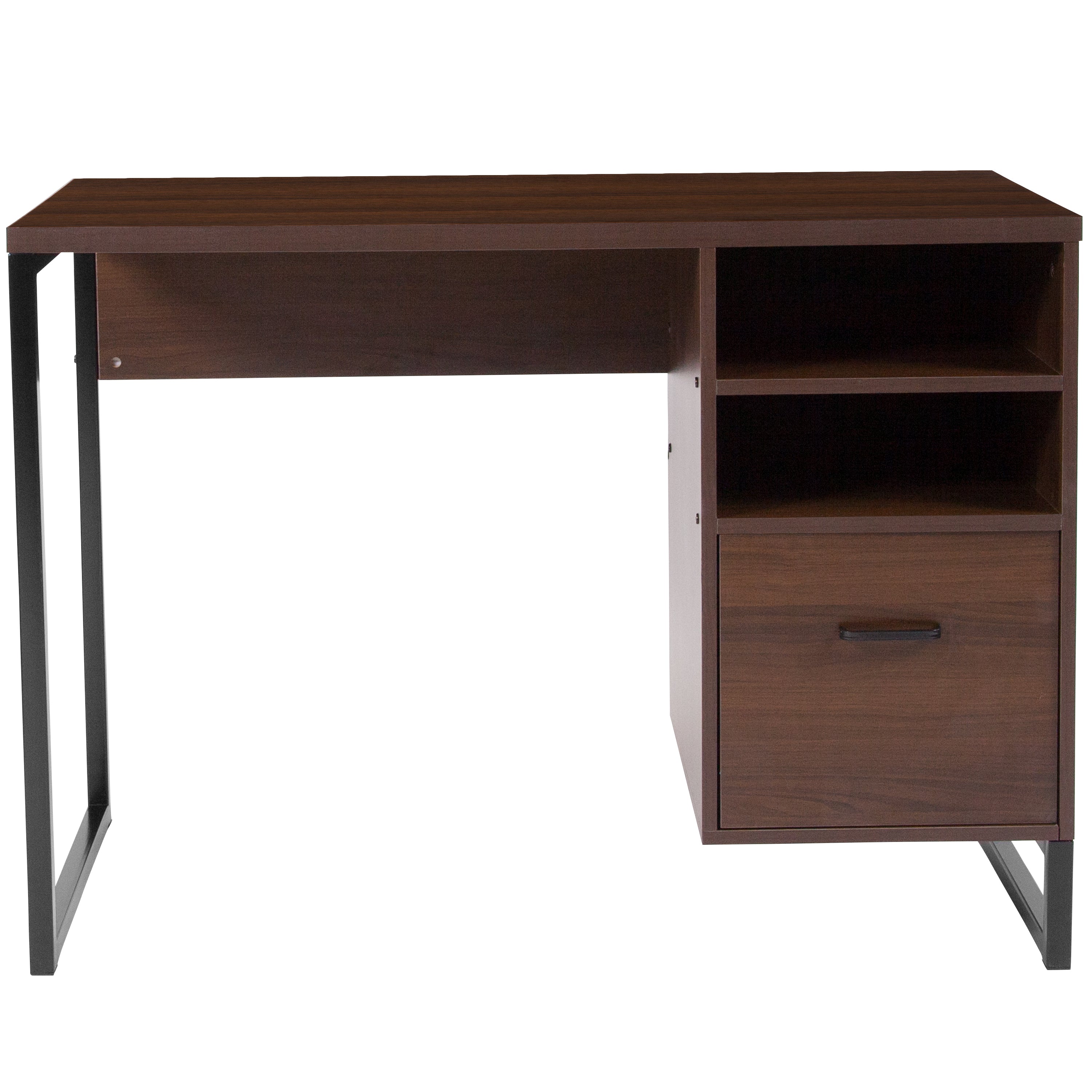 Northbrook Wood Grain Finish Computer Desk with Metal Frame