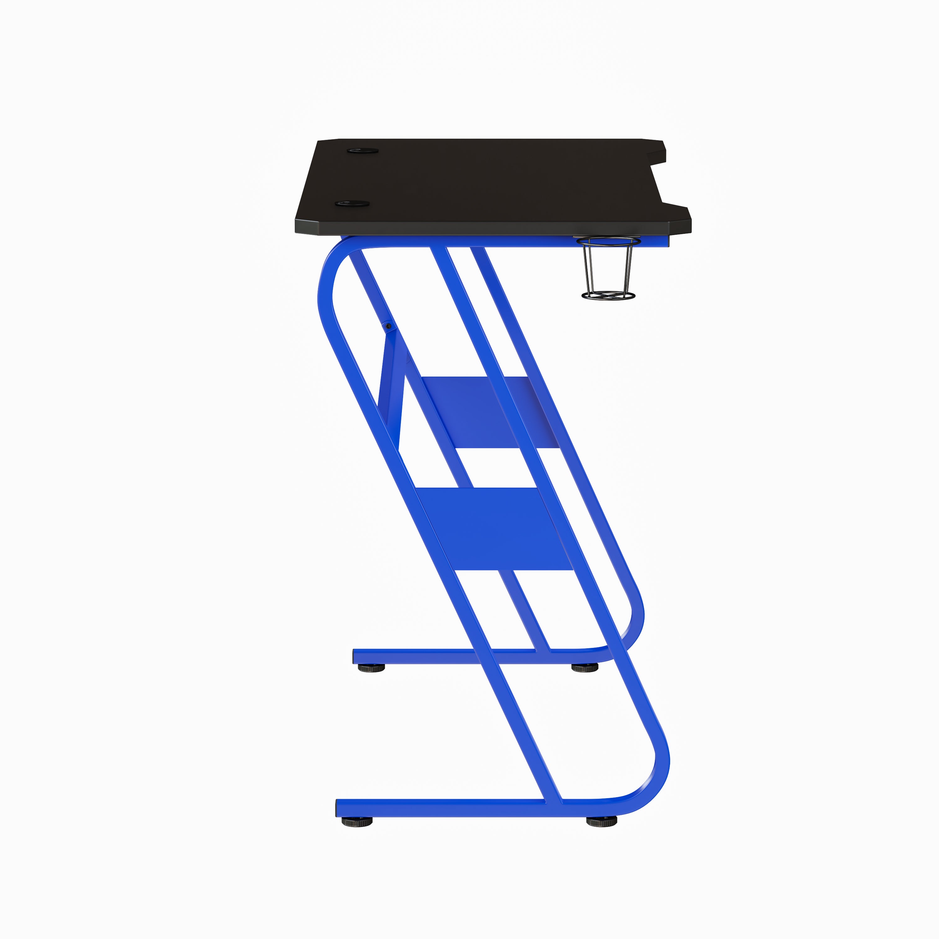 Gaming Ergonomic Desk with Cup Holder and Headphone Hook