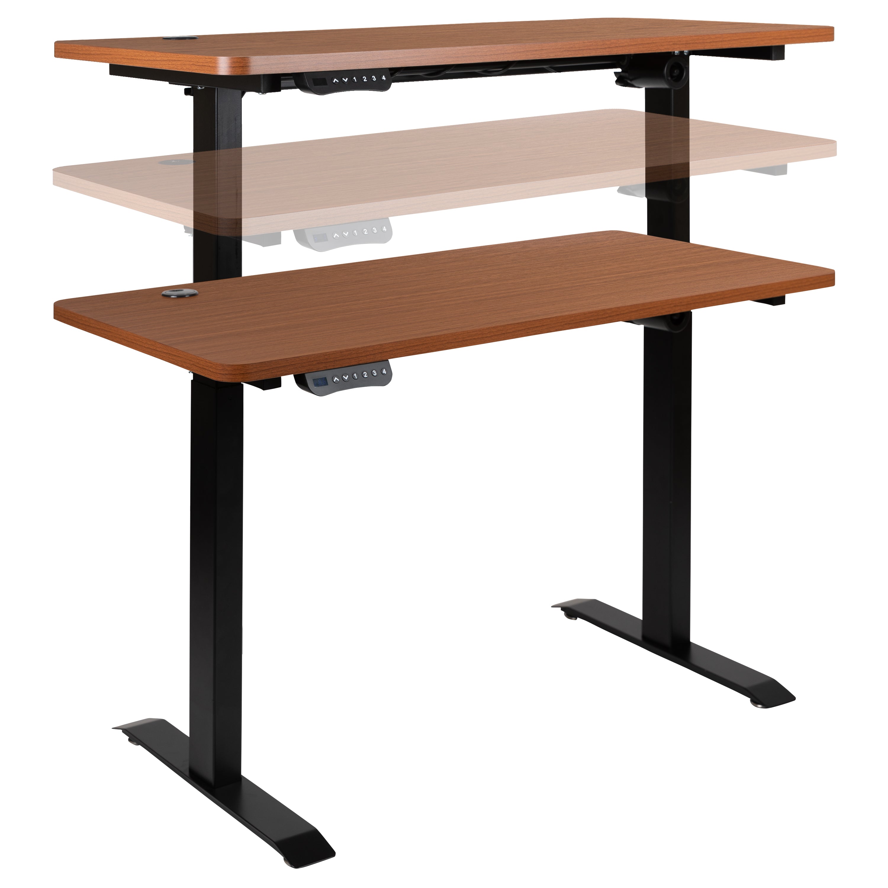 Electric Height Adjustable Standing Desk - Table Top 48" Wide - 24" Deep