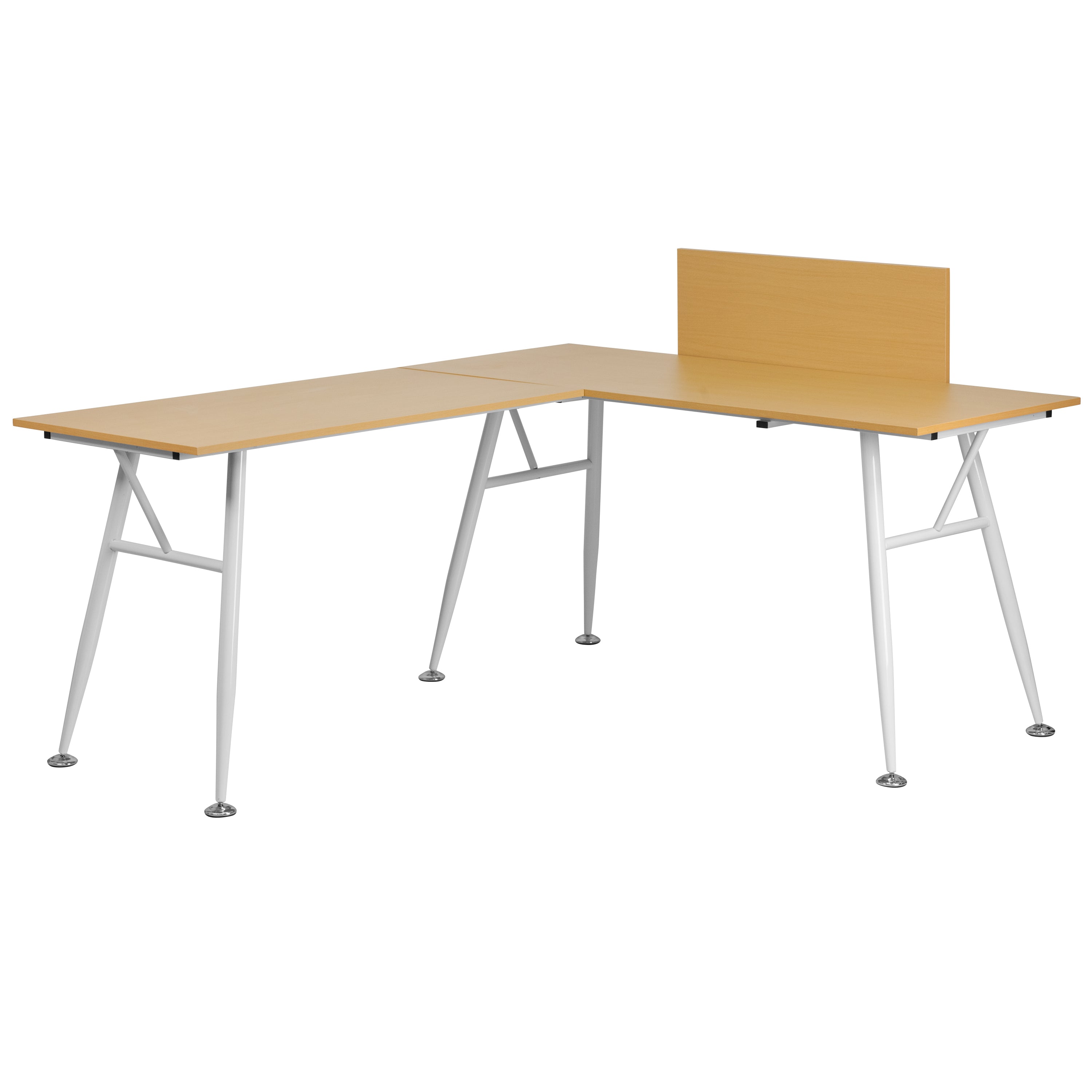 Laminate L-Shape Computer Desk-Desk-Flash Furniture-Wall2Wall Furnishings
