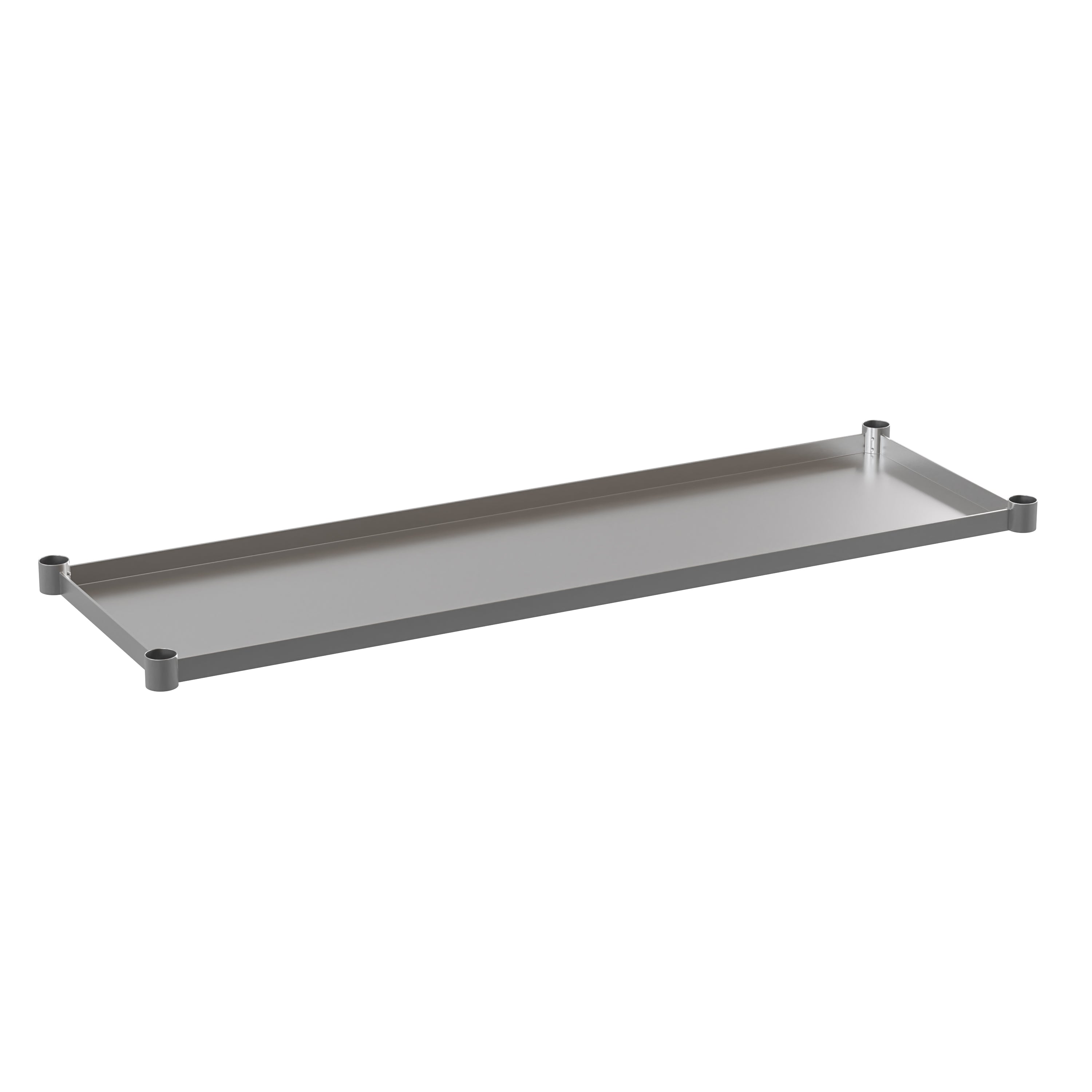 Galvanized Under Shelf for Prep and Work Tables - Adjustable Lower Shelf for Stainless Steel Tables-Stainless Steel Worktable Shelf-Flash Furniture-Wall2Wall Furnishings