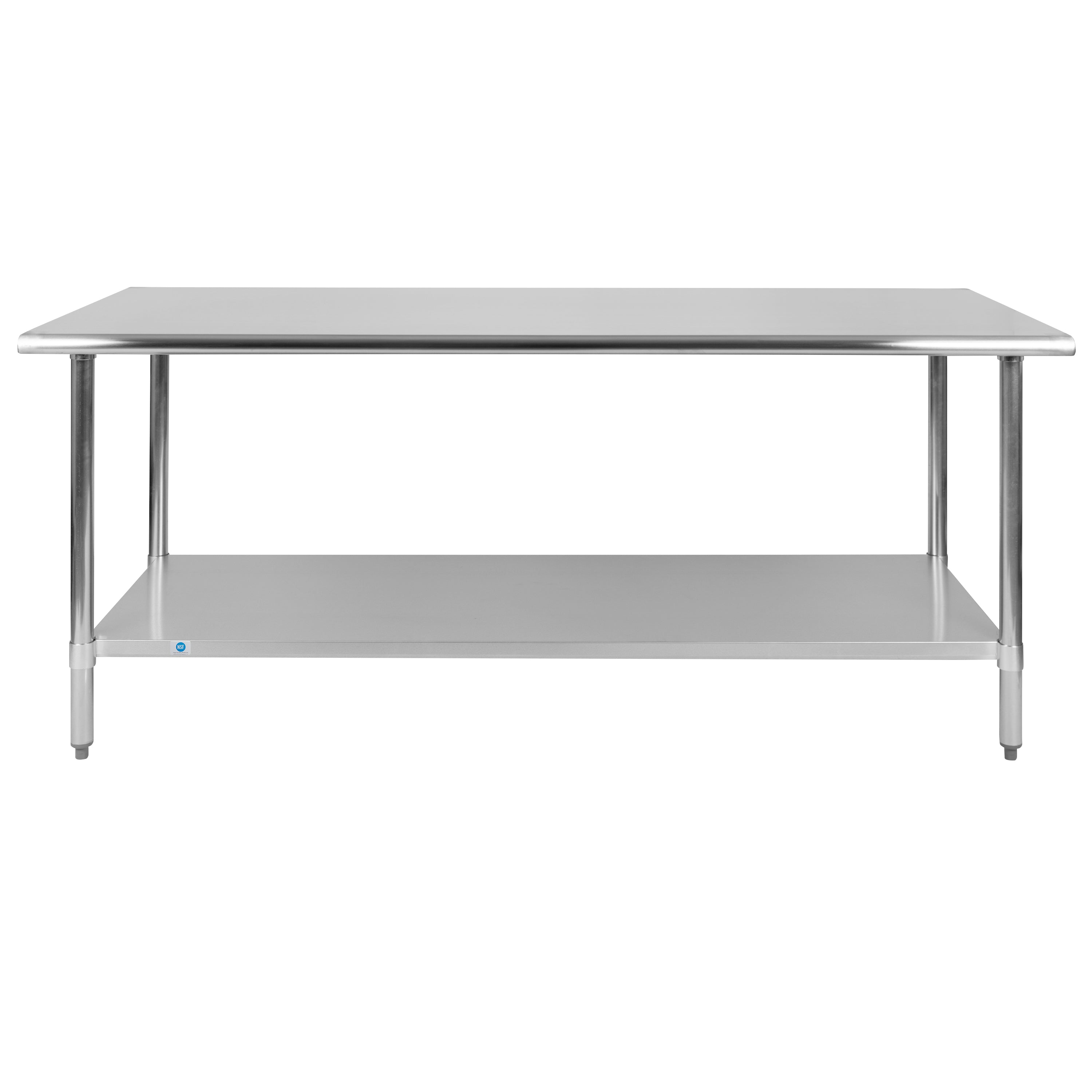 Stainless Steel 18 Gauge Prep and Work Table with Undershelf - NSF Certified-Worktable-Flash Furniture-Wall2Wall Furnishings